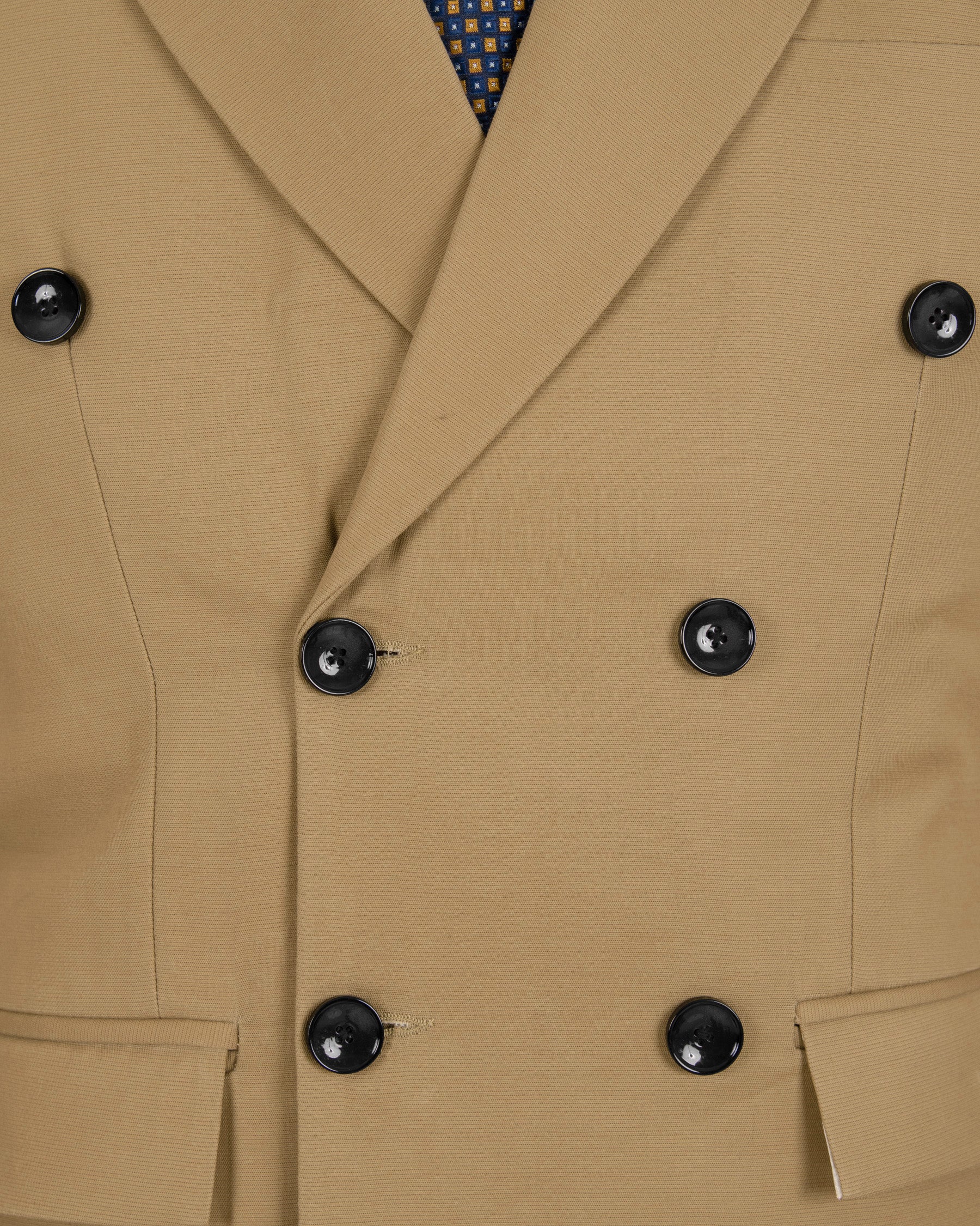 Mongoose Cream Stretchable Double Breasted Premium Cotton Blazer BL1266-DB-44, BL1266-DB-48, BL1266-DB-52, BL1266-DB-54, BL1266-DB-56, BL1266-DB-58, BL1266-DB-60, BL1266-DB-36, BL1266-DB-38, BL1266-DB-40, BL1266-DB-42, BL1266-DB-46, BL1266-DB-50