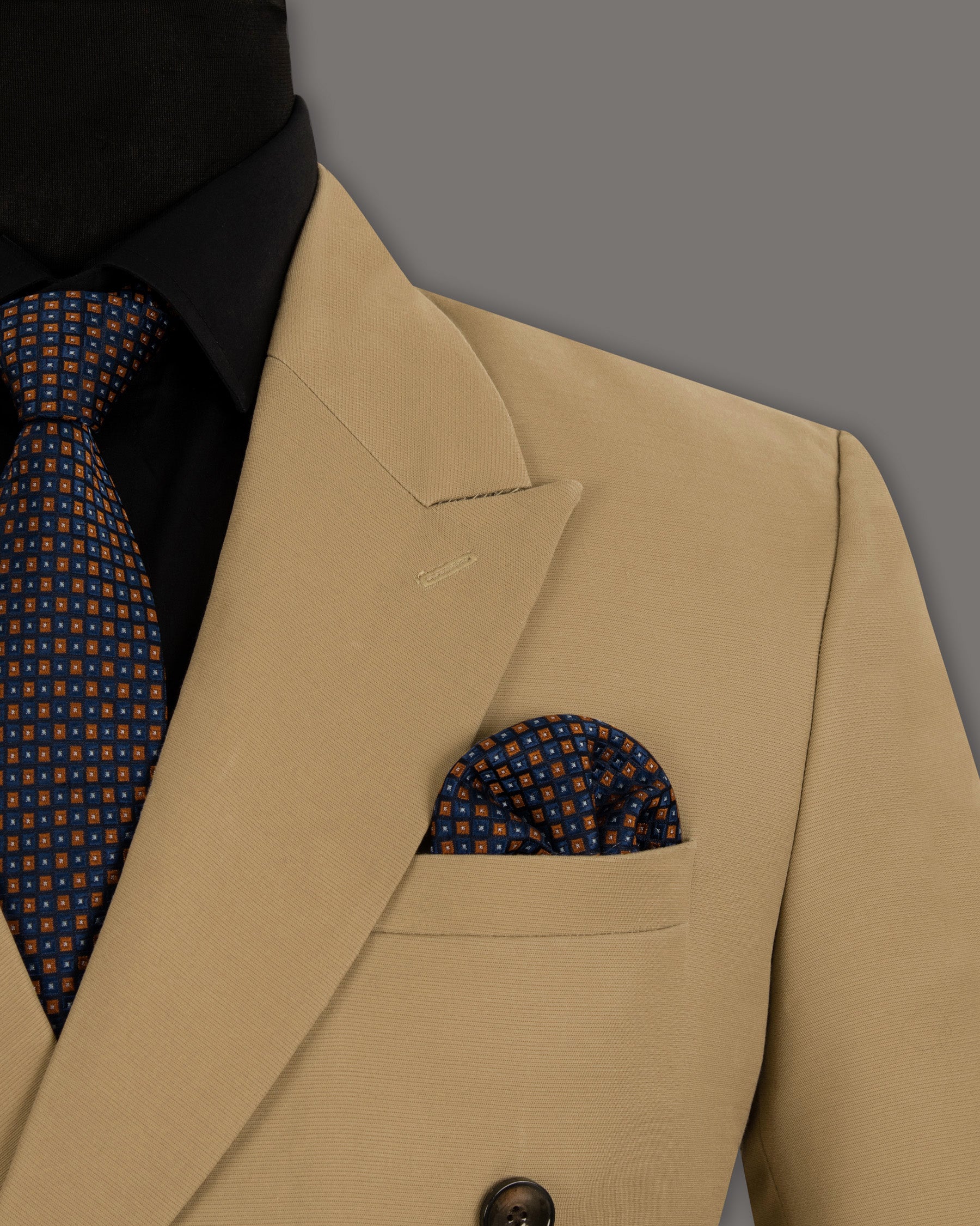 Mongoose Cream Stretchable Double Breasted Premium Cotton Blazer BL1266-DB-44, BL1266-DB-48, BL1266-DB-52, BL1266-DB-54, BL1266-DB-56, BL1266-DB-58, BL1266-DB-60, BL1266-DB-36, BL1266-DB-38, BL1266-DB-40, BL1266-DB-42, BL1266-DB-46, BL1266-DB-50