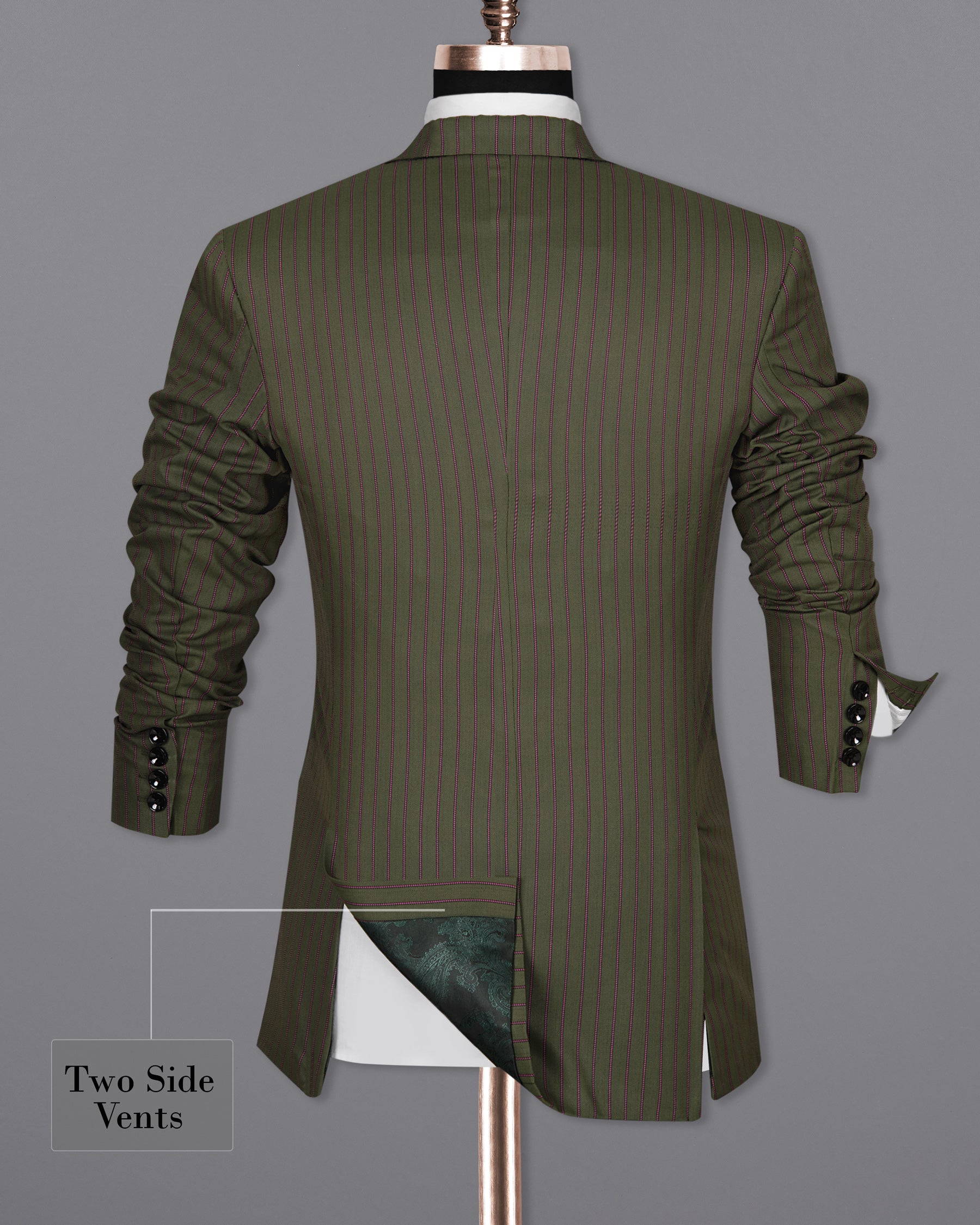 Kelp Green and Mulberry Pink Striped Woolrich Blazer BL1291-SBP-36, BL1291-SBP-38, BL1291-SBP-40, BL1291-SBP-42, BL1291-SBP-44, BL1291-SBP-46, BL1291-SBP-48, BL1291-SBP-50, BL1291-SBP-52, BL1291-SBP-54, BL1291-SBP-56, BL1291-SBP-58, BL1291-SBP-60