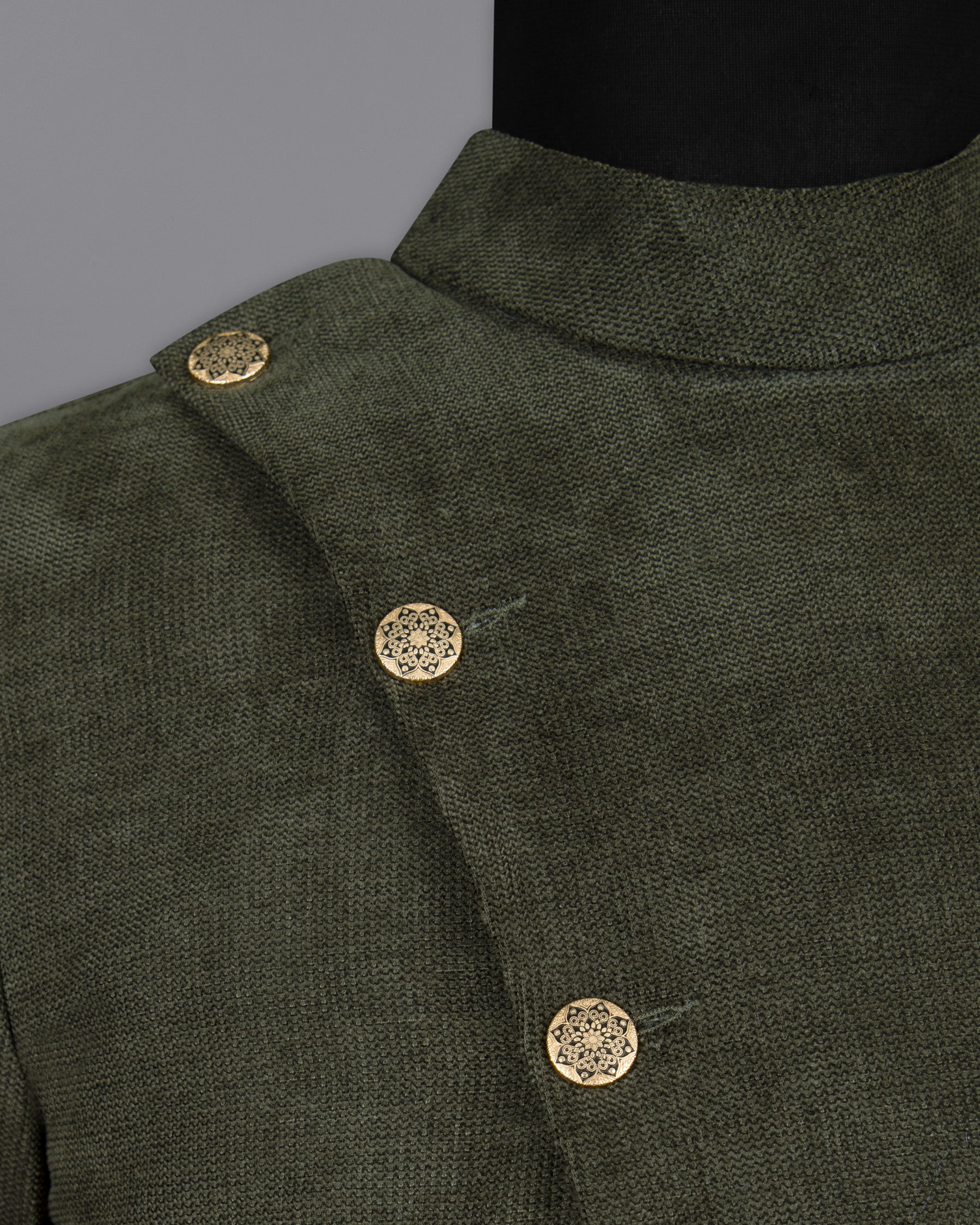 Merlin Green Cross Buttoned Bandhgala/Mandarin Corduroy Premium Cotton Blazer BL1299-CBG2-36, BL1299-CBG2-38, BL1299-CBG2-40, BL1299-CBG2-42, BL1299-CBG2-44, BL1299-CBG2-46, BL1299-CBG2-48, BL1299-CBG2-50, BL1299-CBG2-52, BL1299-CBG2-54, BL1299-CBG2-56, BL1299-CBG2-58, BL1299-CBG2-60