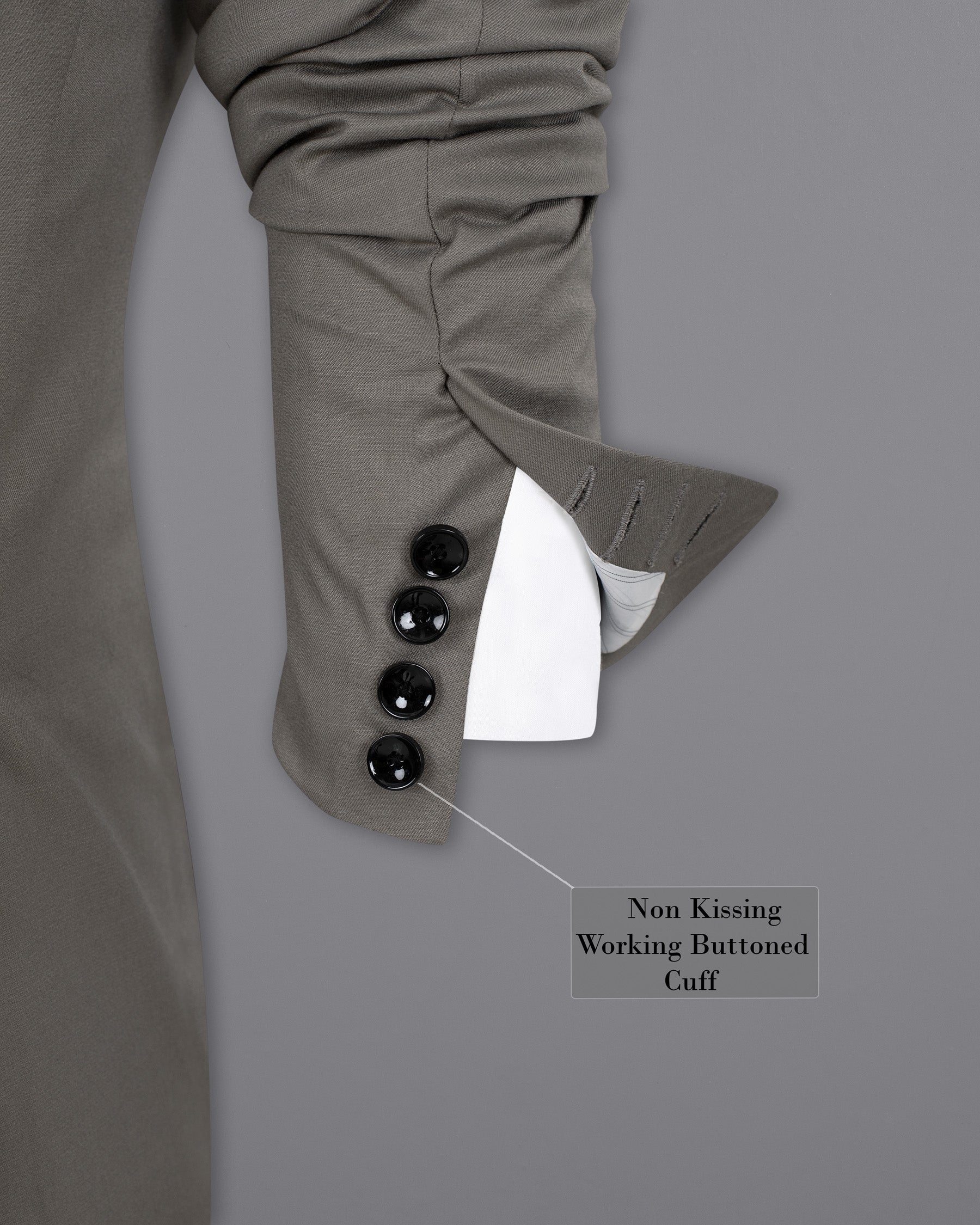 Flint Gray Wool Rich Tuxedo Blazer BL1344-BKL-36, BL1344-BKL-38, BL1344-BKL-40, BL1344-BKL-42, BL1344-BKL-44, BL1344-BKL-46, BL1344-BKL-48, BL1344-BKL-50, BL1344-BKL-52, BL1344-BKL-54, BL1344-BKL-56, BL1344-BKL-58, BL1344-BKL-60