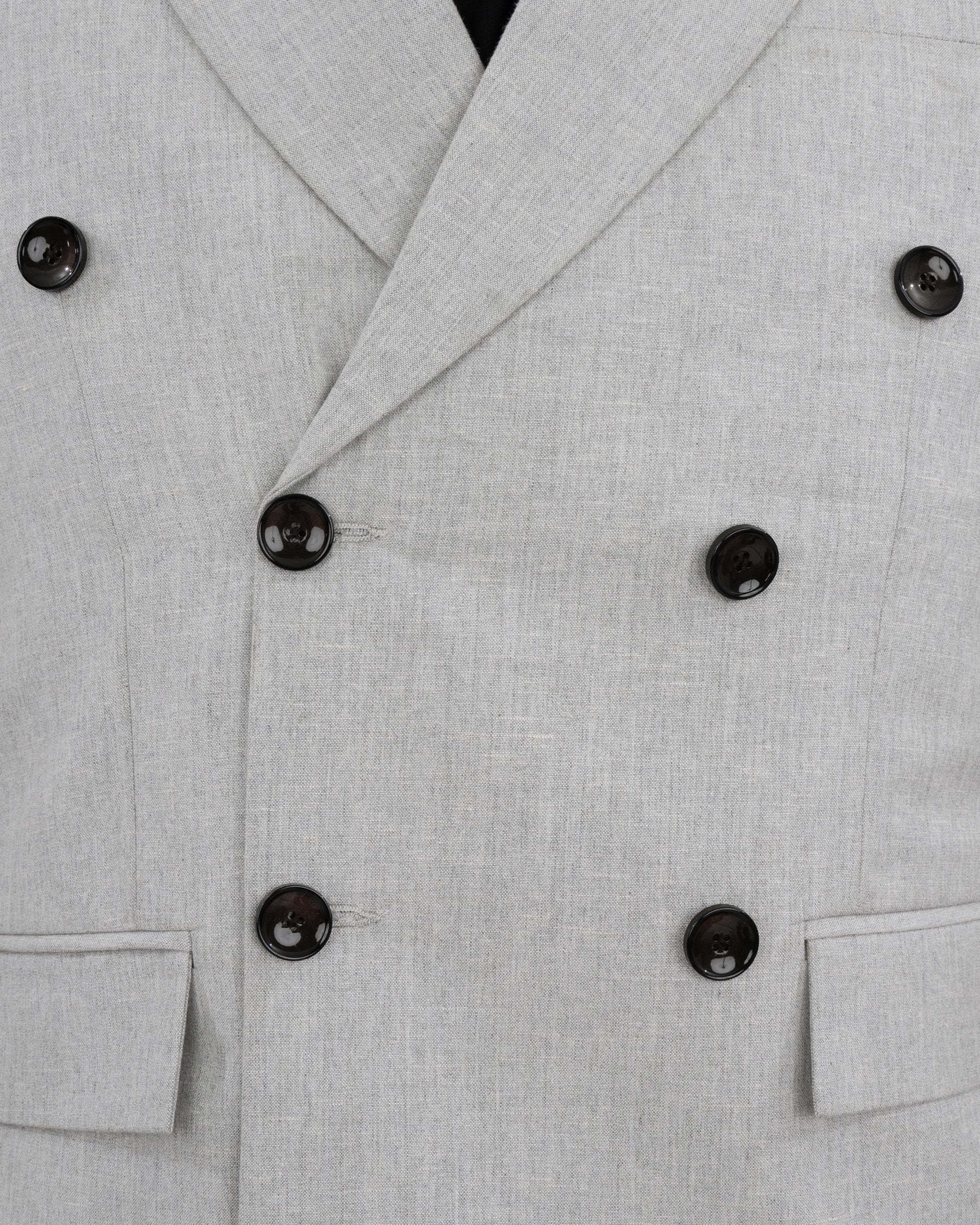 Pumice Grey Double-Breasted Wool Rich Blazer BL1375-DB-36, BL1375-DB-38, BL1375-DB-40, BL1375-DB-42, BL1375-DB-44, BL1375-DB-46, BL1375-DB-48, BL1375-DB-50, BL1375-DB-52, BL1375-DB-54, BL1375-DB-56, BL1375-DB-58, BL1375-DB-60