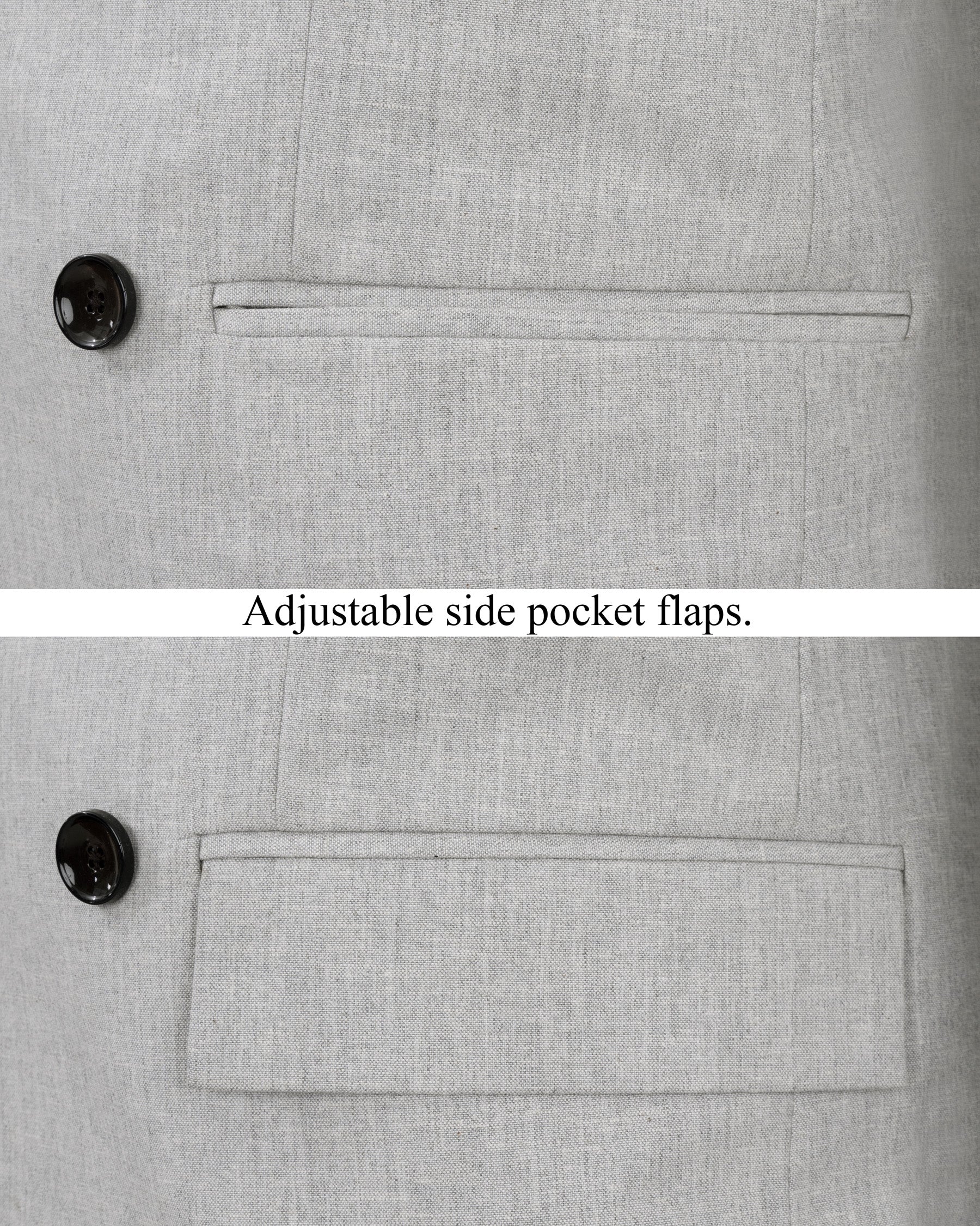 Pumice Grey Double-Breasted Wool Rich Blazer BL1375-DB-36, BL1375-DB-38, BL1375-DB-40, BL1375-DB-42, BL1375-DB-44, BL1375-DB-46, BL1375-DB-48, BL1375-DB-50, BL1375-DB-52, BL1375-DB-54, BL1375-DB-56, BL1375-DB-58, BL1375-DB-60