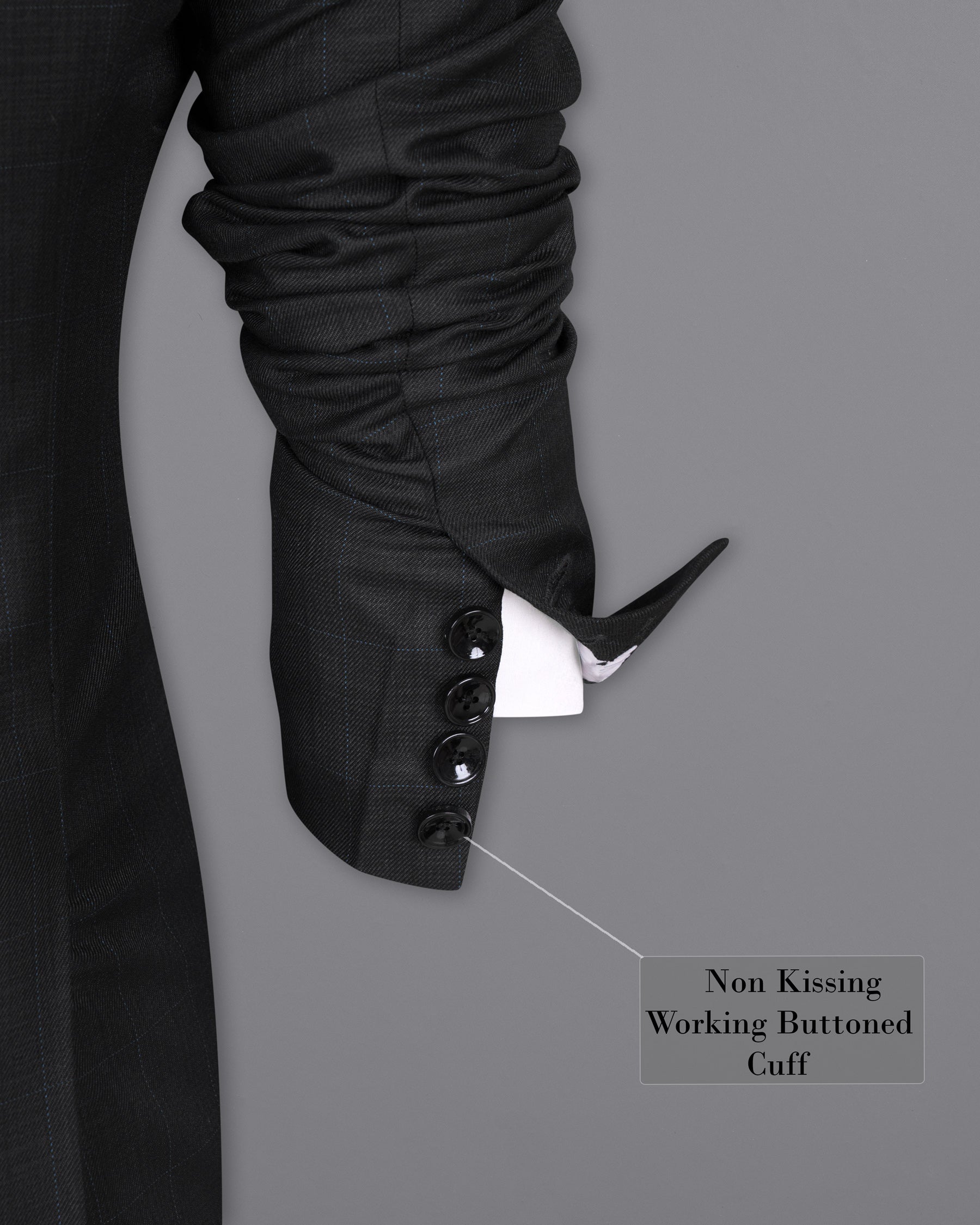 Log Cabin Black Subtle Plaid Wool Rich Blazer BL1393-SBP-36, BL1393-SBP-38, BL1393-SBP-40, BL1393-SBP-42, BL1393-SBP-44, BL1393-SBP-46, BL1393-SBP-48, BL1393-SBP-50, BL1393-SBP-52, BL1393-SBP-54, BL1393-SBP-56, BL1393-SBP-58, BL1393-SBP-60