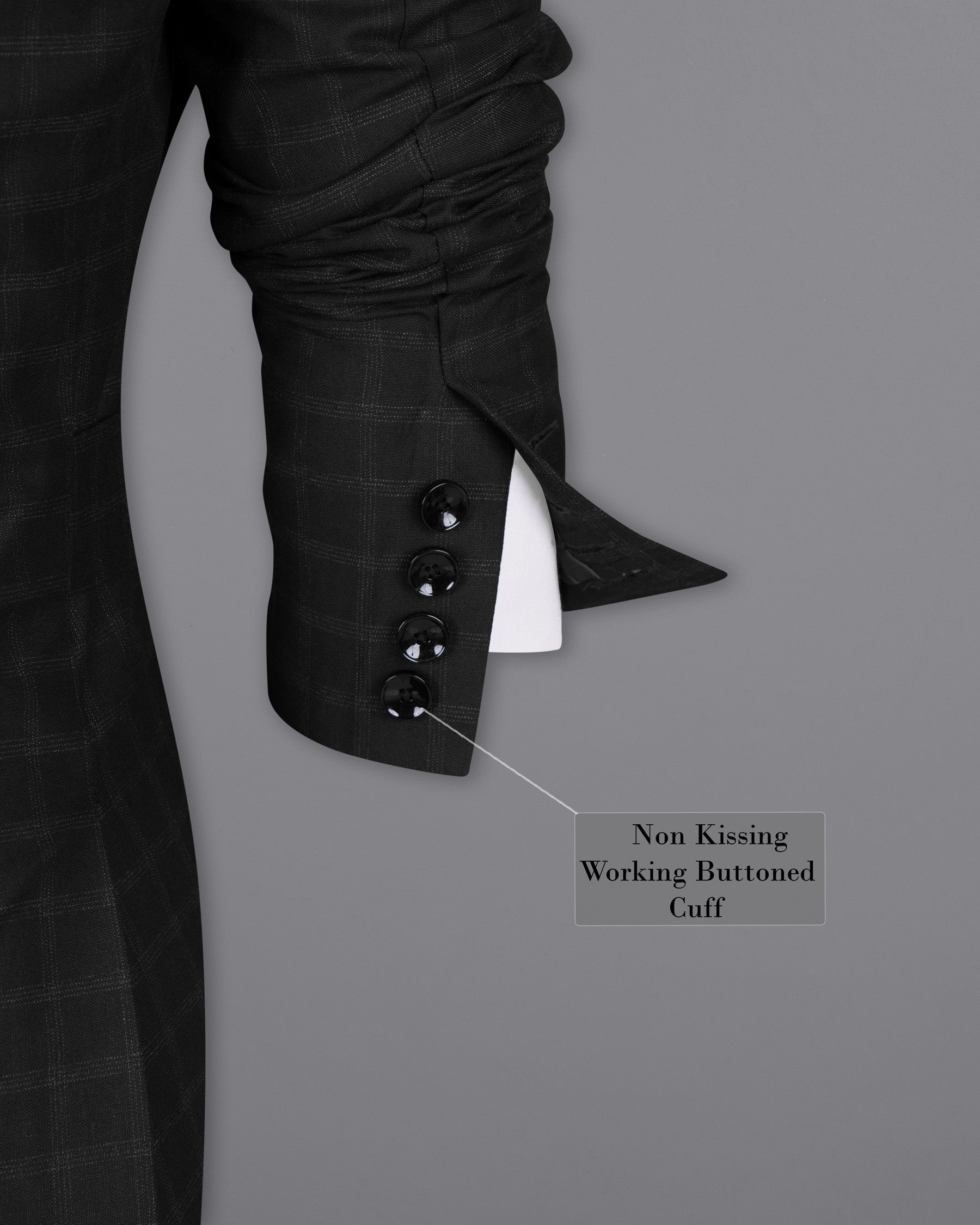 Bunker Black Windowpane Wool Rich Sports Blazer BL1396-SBP-D9-36, BL1396-SBP-D9-38, BL1396-SBP-D9-40, BL1396-SBP-D9-42, BL1396-SBP-D9-44, BL1396-SBP-D9-46, BL1396-SBP-D9-48, BL1396-SBP-D9-50, BL1396-SBP-D9-52, BL1396-SBP-D9-54, BL1396-SBP-D9-56, BL1396-SBP-D9-58, BL1396-SBP-D9-60