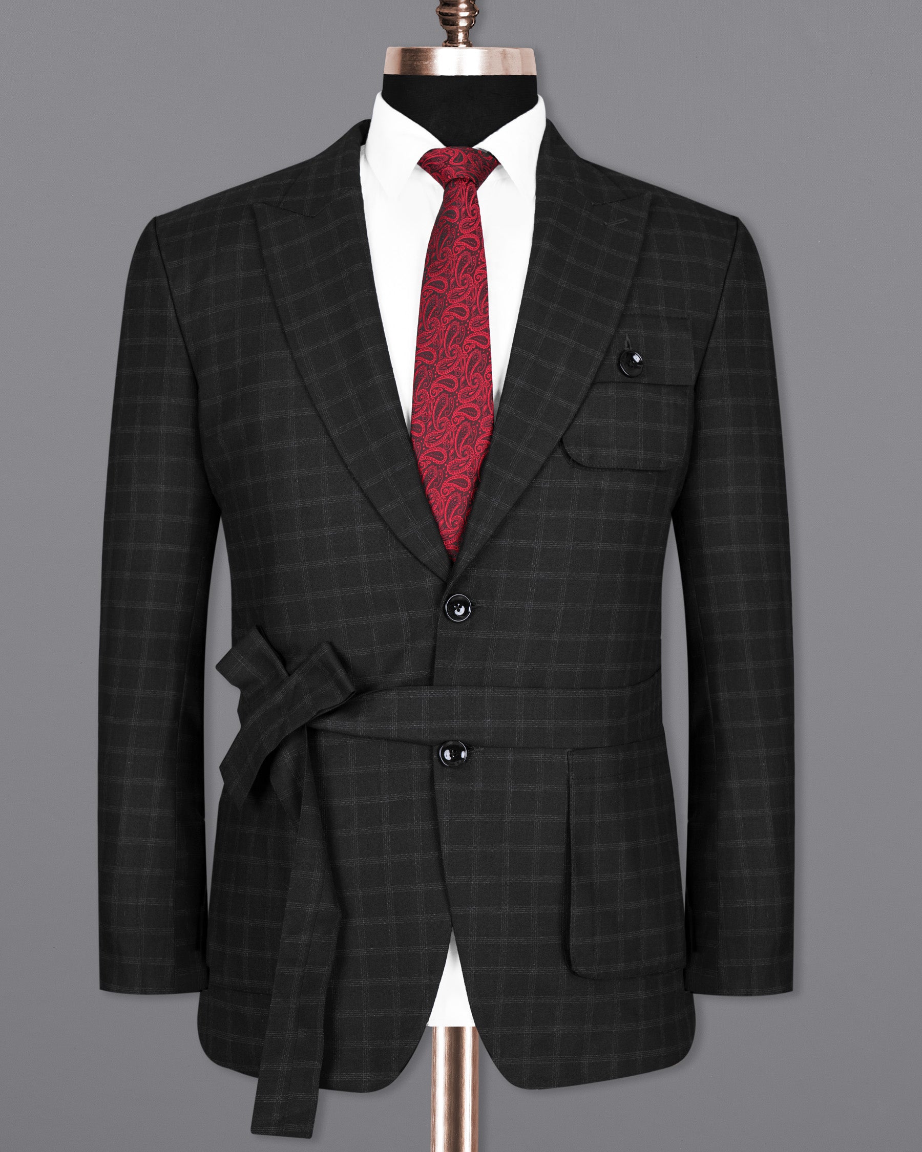 Bunker Black Windowpane Wool Rich Sports Blazer BL1396-SBP-D9-36, BL1396-SBP-D9-38, BL1396-SBP-D9-40, BL1396-SBP-D9-42, BL1396-SBP-D9-44, BL1396-SBP-D9-46, BL1396-SBP-D9-48, BL1396-SBP-D9-50, BL1396-SBP-D9-52, BL1396-SBP-D9-54, BL1396-SBP-D9-56, BL1396-SBP-D9-58, BL1396-SBP-D9-60