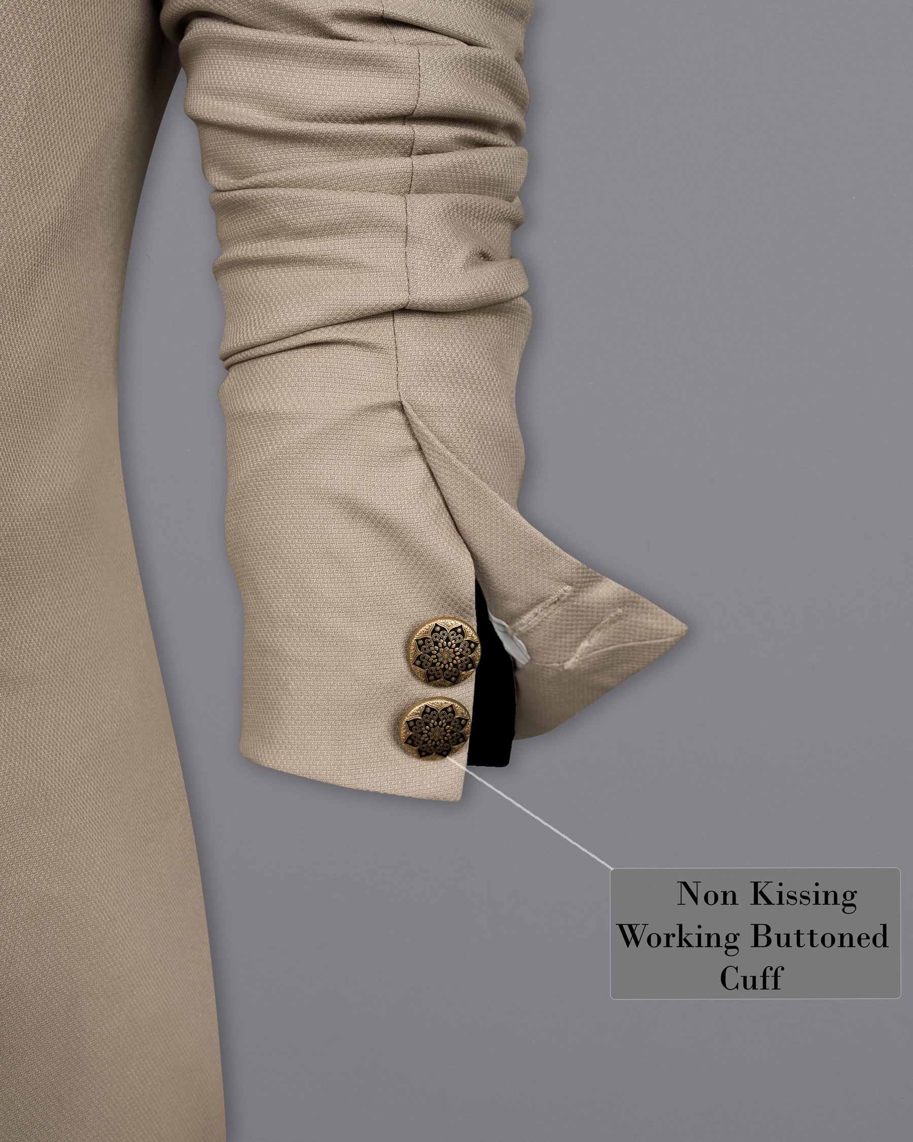 Malta Cream Bandhgala Wool Rich Blazer BL1425-BG-36, BL1425-BG-38, BL1425-BG-40, BL1425-BG-42, BL1425-BG-44, BL1425-BG-46, BL1425-BG-48, BL1425-BG-50, BL1425-BG-52, BL1425-BG-54, BL1425-BG-56, BL1425-BG-58, BL1425-BG-60