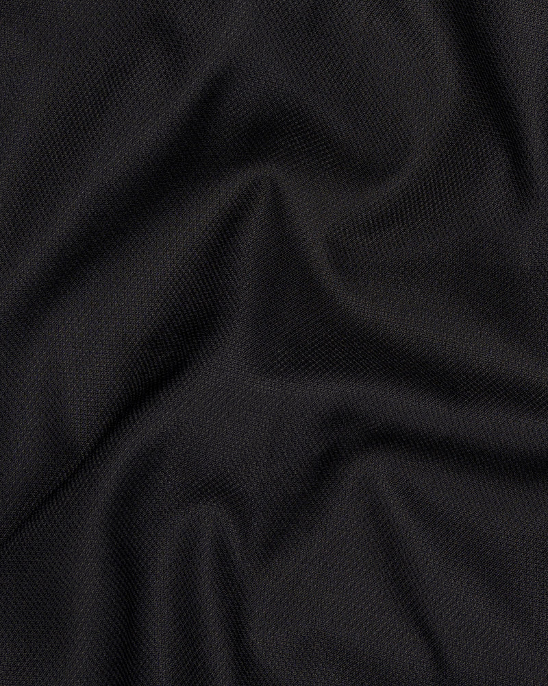 Piano Black Cross Buttoned Wool Rich Bandhgala Blazer BL1467-CBG-36,BL1467-CBG-38,BL1467-CBG-40,BL1467-CBG-42,BL1467-CBG-44,BL1467-CBG-46,BL1467-CBG-48,BL1467-CBG-50,BL1467-CBG-52,BL1467-CBG-54,BL1467-CBG-56,BL1467-CBG-58,BL1467-CBG-60