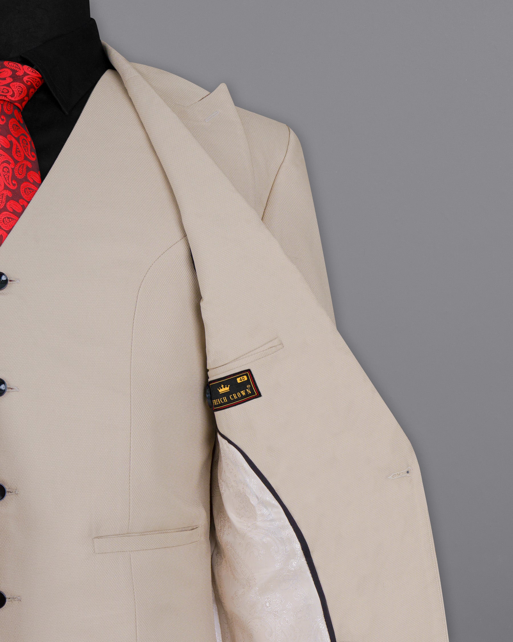 Sisal Cream Wool Rich Blazer BL1469-D22-36,BL1469-D22-38,BL1469-D22-40,BL1469-D22-42,BL1469-D22-44,BL1469-D22-46,BL1469-D22-48,BL1469-D22-50,BL1469-D22-52,BL1469-D22-54,BL1469-D22-56,BL1469-D22-58,BL1469-D22-60