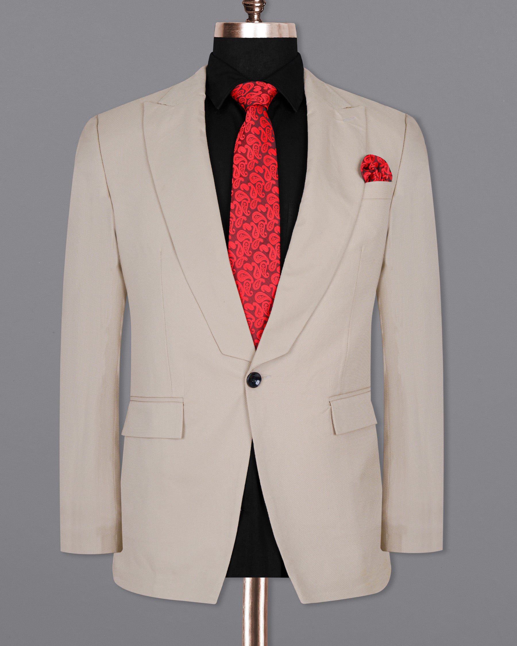 Sisal Cream Wool Rich Blazer BL1469-D22-36,BL1469-D22-38,BL1469-D22-40,BL1469-D22-42,BL1469-D22-44,BL1469-D22-46,BL1469-D22-48,BL1469-D22-50,BL1469-D22-52,BL1469-D22-54,BL1469-D22-56,BL1469-D22-58,BL1469-D22-60