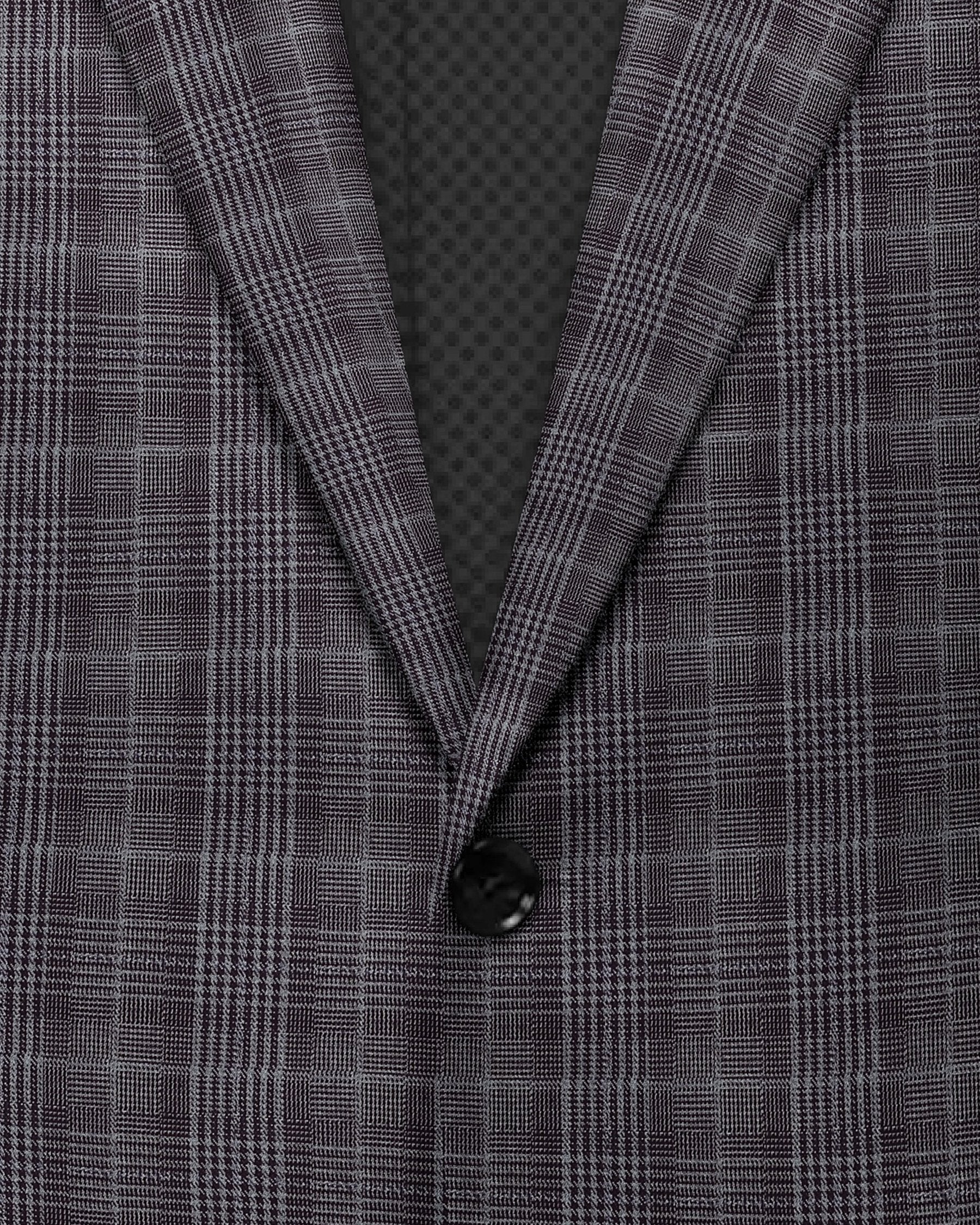 Porpoise Grey Plaid Blazer