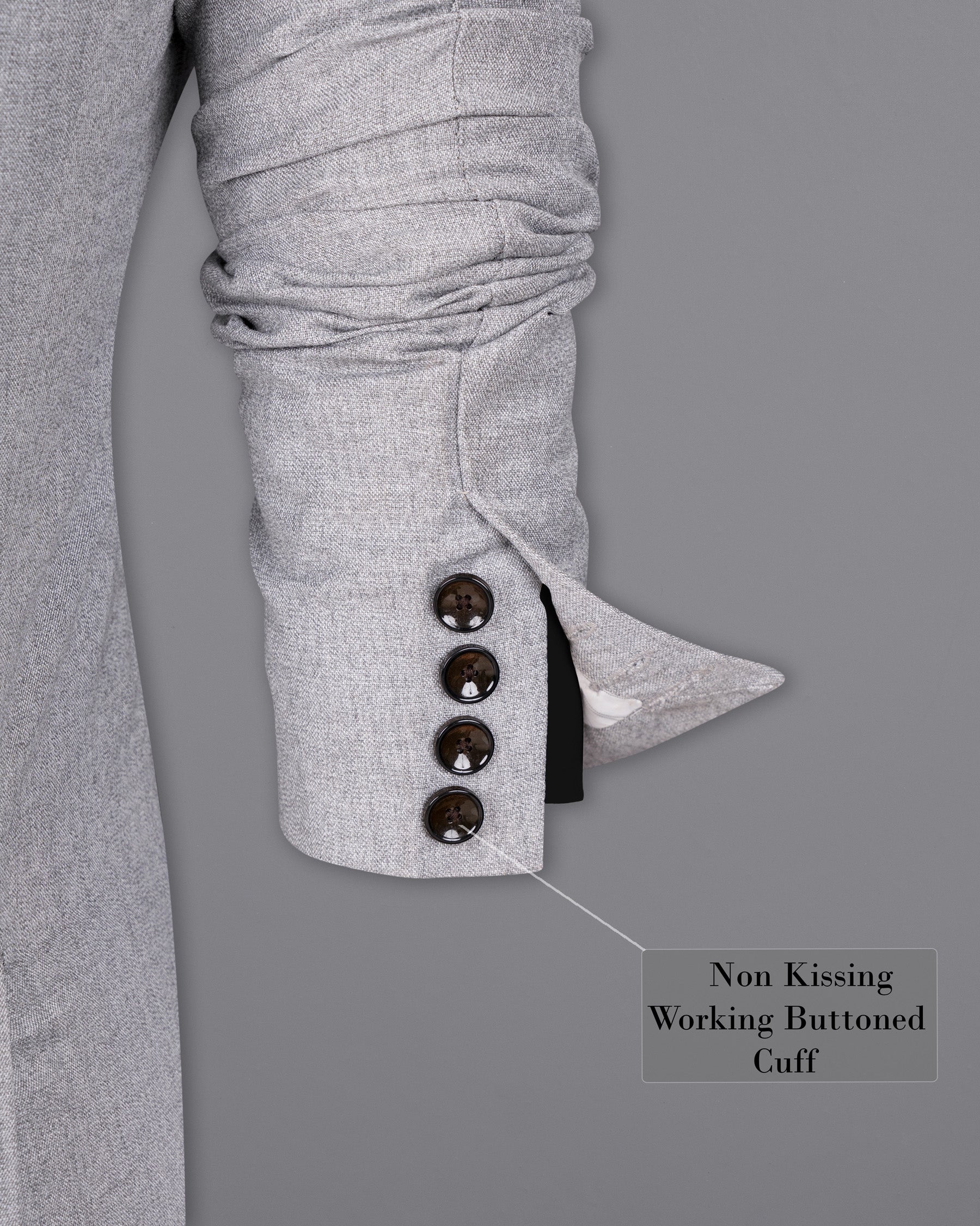 Silver Sand Grey Double-BreaBled Wool Rich Blazer BL1529-DB-36, BL1529-DB-38, BL1529-DB-40, BL1529-DB-42, BL1529-DB-44, BL1529-DB-46, BL1529-DB-48, BL1529-DB-50, BL1529-DB-52, BL1529-DB-54, BL1529-DB-56, BL1529-DB-58, BL1529-DB-60