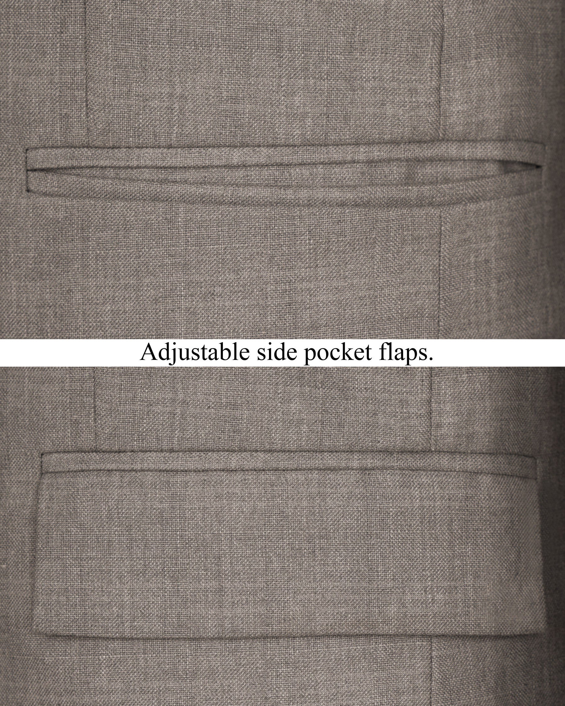 Venus Gray Subtle Plaid Cross Buttoned Wool Rich Bandhgala BlazerBL1595-CBG2-36, BL1595-CBG2-38, BL1595-CBG2-40, BL1595-CBG2-42, BL1595-CBG2-44, BL1595-CBG2-46, BL1595-CBG2-48, BL1595-CBG2-50, BL1595-CBG2-52, BL1595-CBG2-54, BL1595-CBG2-56, BL1595-CBG2-58, BL1595-CBG2-60