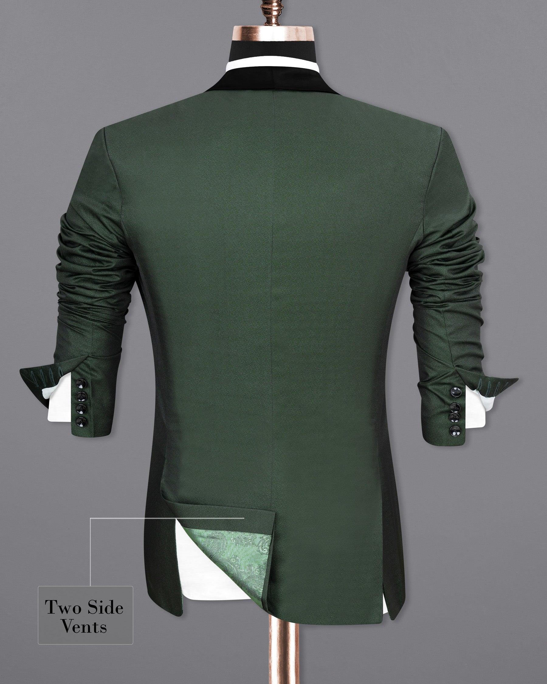 Timber Green Designer Tuxedo Blazer BL1657-BKL-36, BL1657-BKL-38, BL1657-BKL-40, BL1657-BKL-42, BL1657-BKL-44, BL1657-BKL-46, BL1657-BKL-48, BL1657-BKL-50, BL1657-BKL-52, BL1657-BKL-54, BL1657-BKL-56, BL1657-BKL-58, BL1657-BKL-60