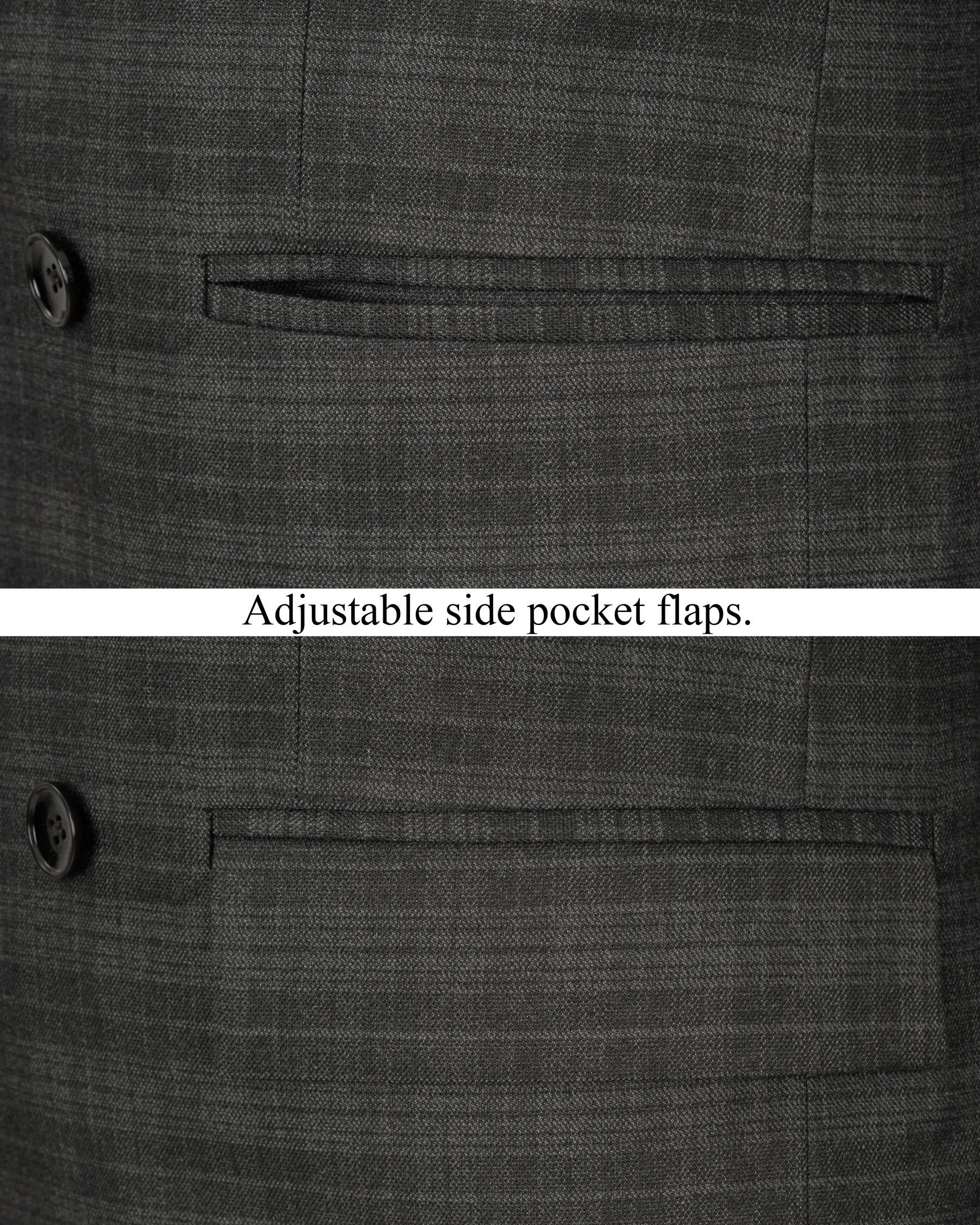 Iridium Grey Subtle Plaid Double Breasted Blazer BL1782-DB-36,BL1782-DB-38,BL1782-DB-40,BL1782-DB-42,BL1782-DB-44,BL1782-DB-46,BL1782-DB-48,BL1782-DB-50,BL1782-DB-52,BL1782-DB-54,BL1782-DB-56,BL1782-DB-58,BL1782-DB-60