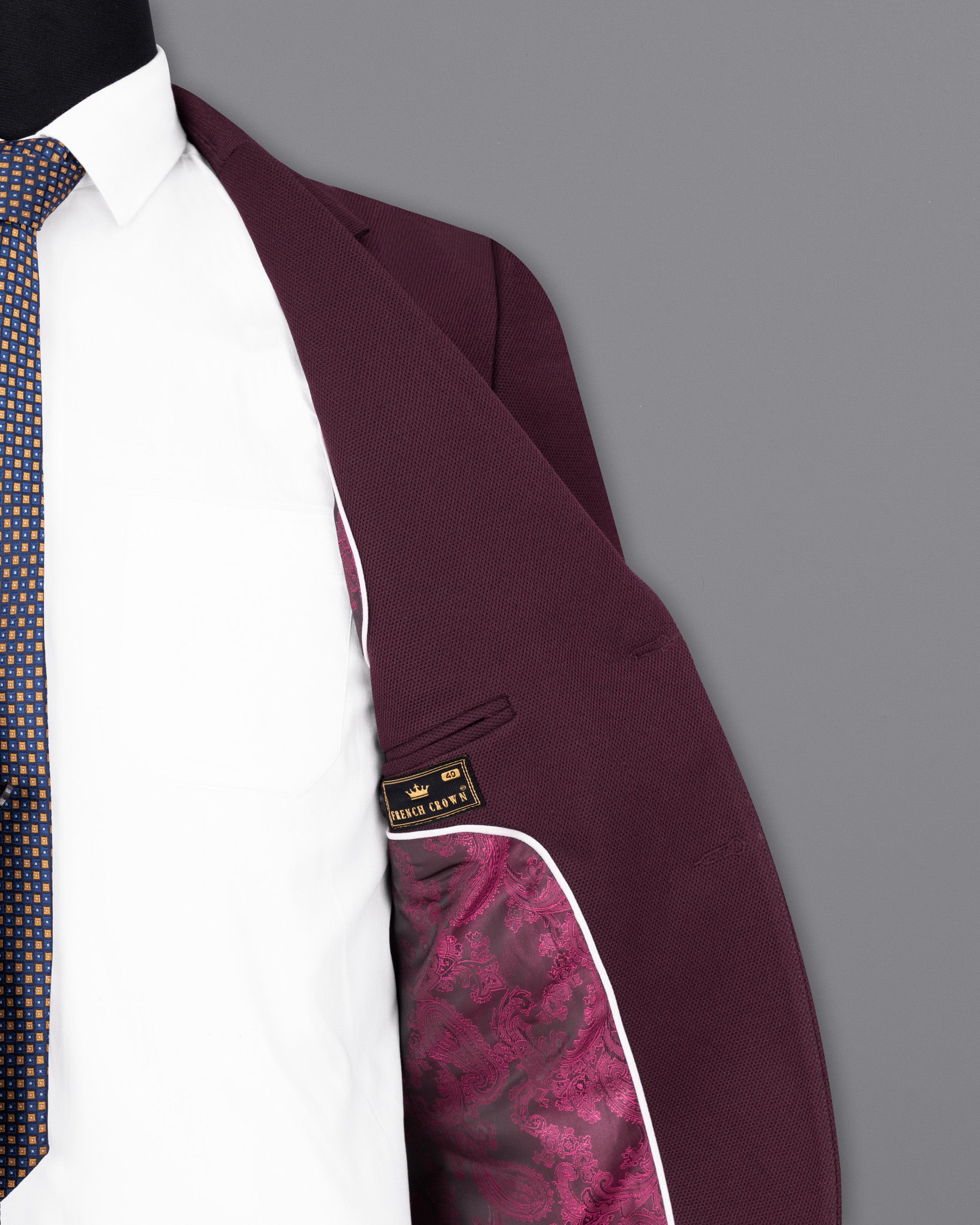 Cocoa Bean Designer Blazer BL1783-SB-36,BL1783-SB-38,BL1783-SB-40,BL1783-SB-42,BL1783-SB-44,BL1783-SB-46,BL1783-SB-48,BL1783-SB-50,BL1783-SB-52,BL1783-SB-54,BL1783-SB-56,BL1783-SB-58,BL1783-SB-60