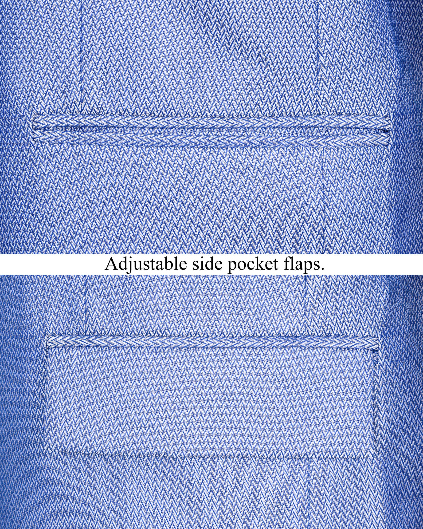 Perano Blue Chevron Textured Cross Buttoned Bandhgala Designer Blazer BL1797-CBG2-36,BL1797-CBG2-38,BL1797-CBG2-40,BL1797-CBG2-42,BL1797-CBG2-44,BL1797-CBG2-46,BL1797-CBG2-48,BL1797-CBG2-50,BL1797-CBG2-52,BL1797-CBG2-54,BL1797-CBG2-56,BL1797-CBG2-58,BL1797-CBG2-60