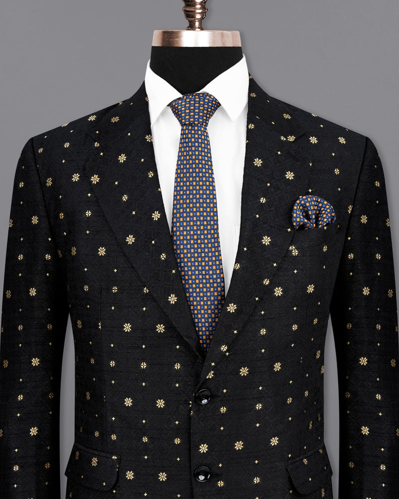 Jade Black and Marzipan Floral Designer Blazer BL1809-SB-36,BL1809-SB-38,BL1809-SB-40,BL1809-SB2-42,BL1809-SB-44,BL1809-SB-46,BL1809-SB-48,BL1809-SB-50,BL1809-SB-52,BL1809-SB-54,BL1809-SB-56,BL1809-SB-58,BL1809-SB-60
