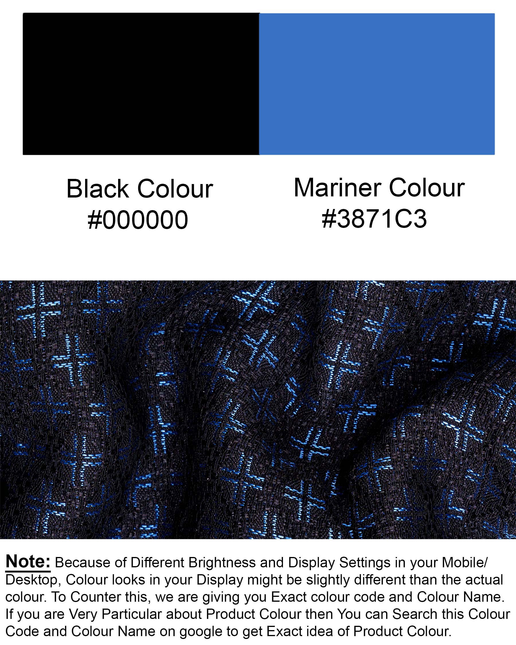 Jade Black and Mariner Blue Plus sign Textured Cross-Button Bandhgala Designer Blazer BL1815-CBG2-36,BL1815-CBG2-38,BL1815-CBG2-40,BL1815-CBG2-42,BL1815-CBG2-44,BL1815-CBG2-46,BL1815-CBG2-48,BL1815-CBG2-50,BL1815-CBG2-52,BL1815-CBG2-54,BL1815-CBG2-56,BL1815-CBG2-58,BL1815-CBG2-60