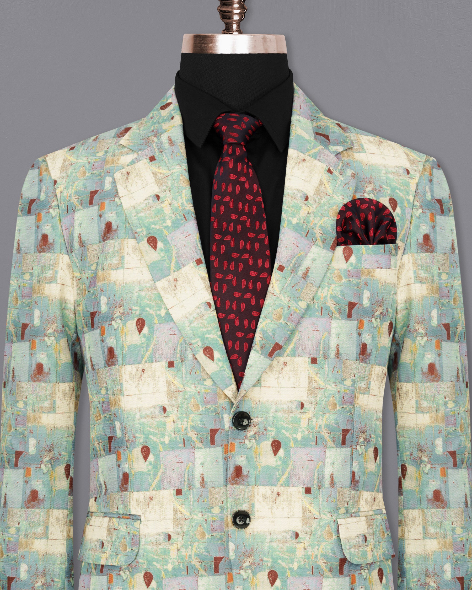Cascade with Merino Multicolour Designer Blazer BL1823-SB-36,BL1823-SB-38,BL1823-SB-40,BL1823-SB-42,BL1823-SB-44,BL1823-SB-46,BL1823-SB-48,BL1823-SB-50,BL1823-SB-52,BL1823-SB-54,BL1823-SB-56,BL1823-SB-58,BL1823-SB-60