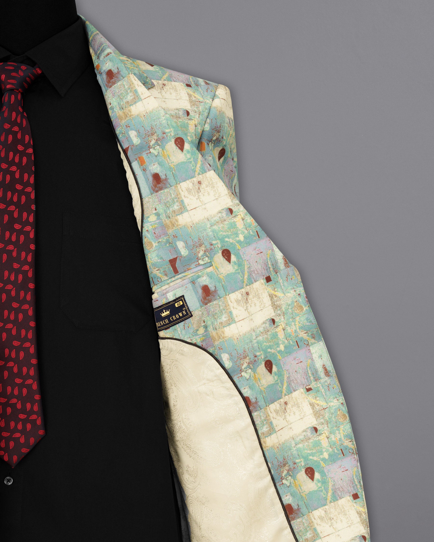 Cascade with Merino Multicolour Designer Blazer BL1823-SB-36,BL1823-SB-38,BL1823-SB-40,BL1823-SB-42,BL1823-SB-44,BL1823-SB-46,BL1823-SB-48,BL1823-SB-50,BL1823-SB-52,BL1823-SB-54,BL1823-SB-56,BL1823-SB-58,BL1823-SB-60