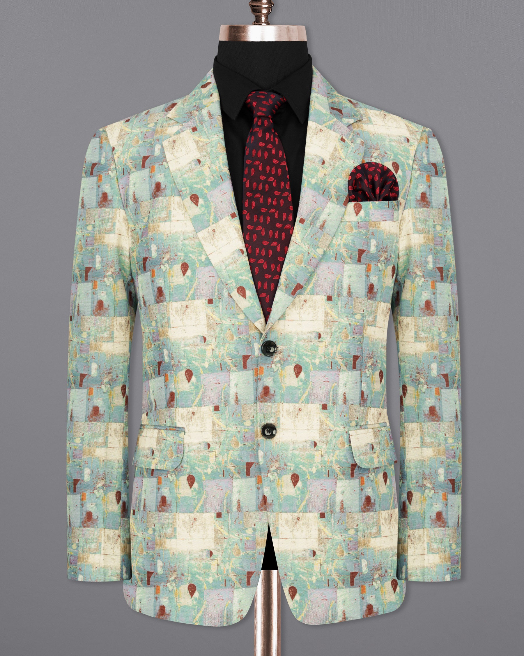 Cascade with Merino Multicolour Designer Blazer BL1823-SB-36,BL1823-SB-38,BL1823-SB-40,BL1823-SB-42,BL1823-SB-44,BL1823-SB-46,BL1823-SB-48,BL1823-SB-50,BL1823-SB-52,BL1823-SB-54,BL1823-SB-56,BL1823-SB-58,BL1823-SB-60