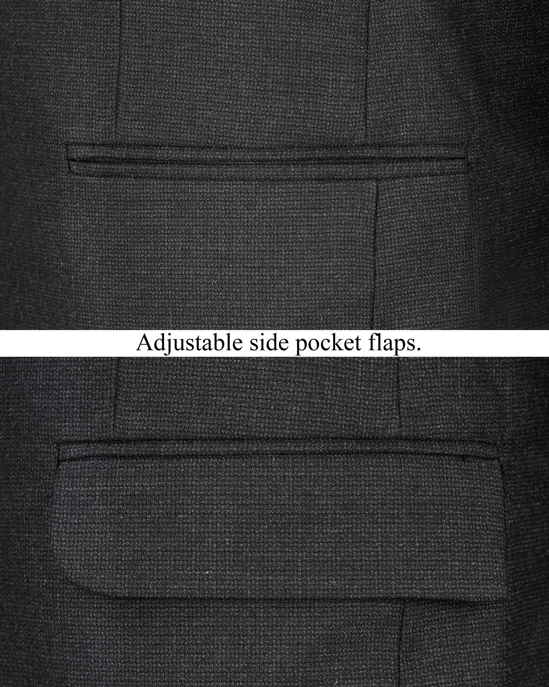 Iridium Gray Single Breasted Blazer BL1868-SB-36, BL1868-SB-38, BL1868-SB-40, BL1868-SB-42, BL1868-SB-44, BL1868-SB-46, BL1868-SB-48, BL1868-SB-50, BL1868-SB-52, BL1868-SB-54, BL1868-SB-56, BL1868-SB-58, BL1868-SB-60