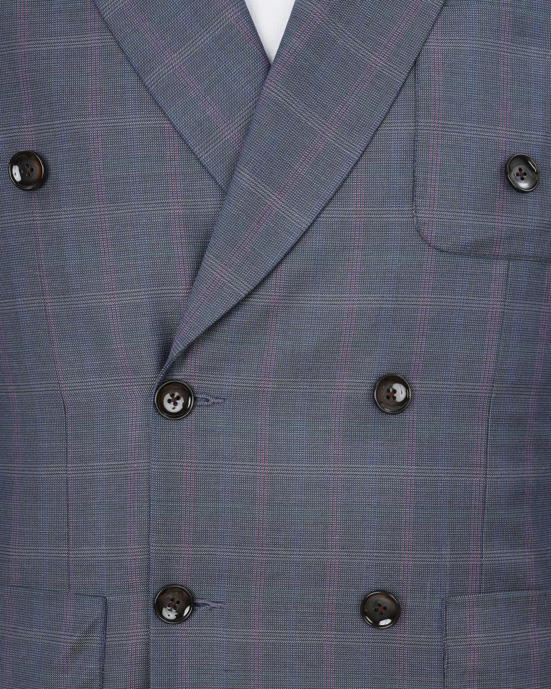 Storm Dust Plaid Double Breasted Sports Blazer BL1889-DB-PP-36,BL1889-DB-PP-38,BL1889-DB-PP-40,BL1889-DB-PP-42,BL1889-DB-PP-44,BL1889-DB-PP-46,BL1889-DB-PP-48,BL1889-DB-PP-50,BL1889-DB-PP-52,BL1889-DB-PP-54,BL1889-DB-PP-56,BL1889-DB-PP-58,BL1889-DB-PP-60