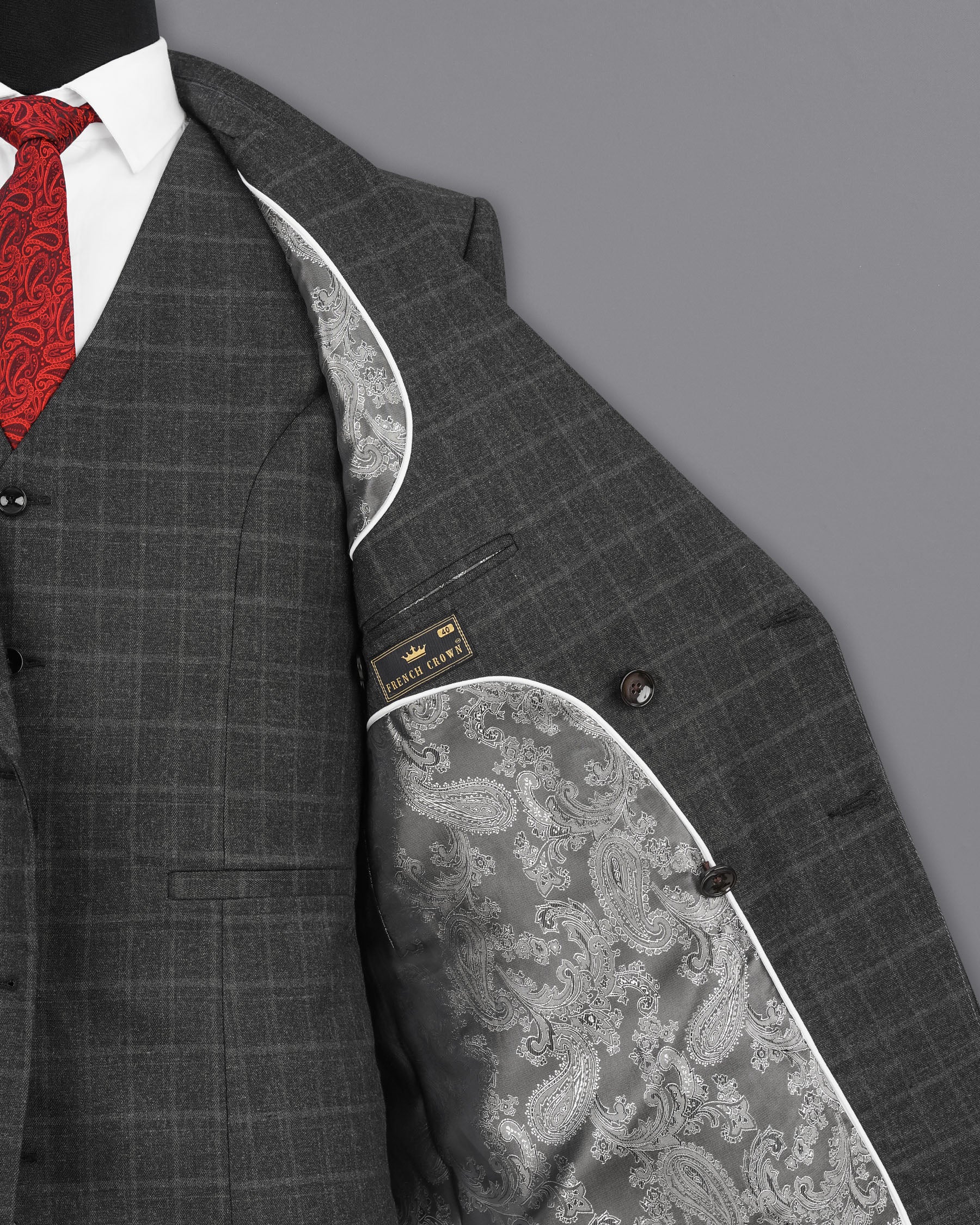 Dune Gray windowpane Double Breasted Blazer BL1949-DB-36,BL1949-DB-38,BL1949-DB-40,BL1949-DB-42,BL1949-DB-44,BL1949-DB-46,BL1949-DB-48,BL1949-DB-50,BL1949-DB-52,BL1949-DB-54,BL1949-DB-56,BL1949-DB-58,BL1949-DB-60