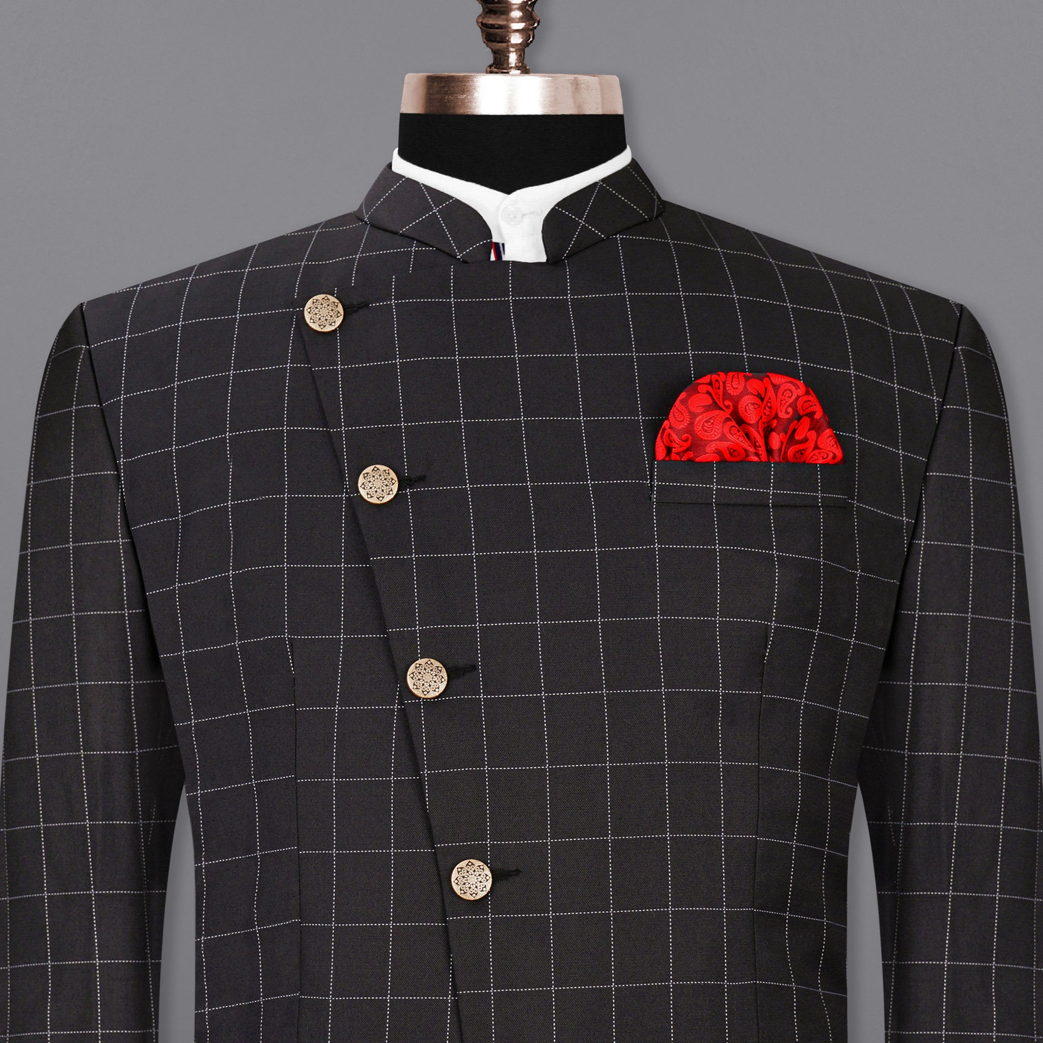 Sleeveless black phuljhadi blazer