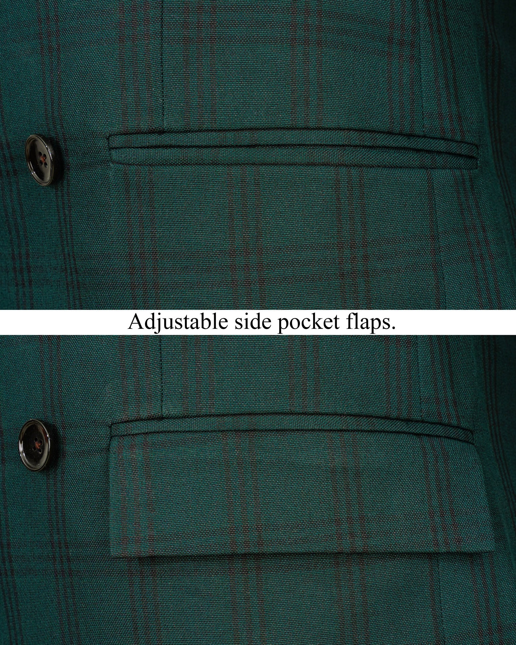 Timber Dark Green With Black Plaid Double Breasted Blazer BL1996-DB-36, BL1996-DB-38, BL1996-DB-40, BL1996-DB-42, BL1996-DB-44, BL1996-DB-46, BL1996-DB-48, BL1996-DB-50, BL1996-DB-52, BL1996-DB-54, BL1996-DB-56, BL1996-DB-58, BL1996-DB-60