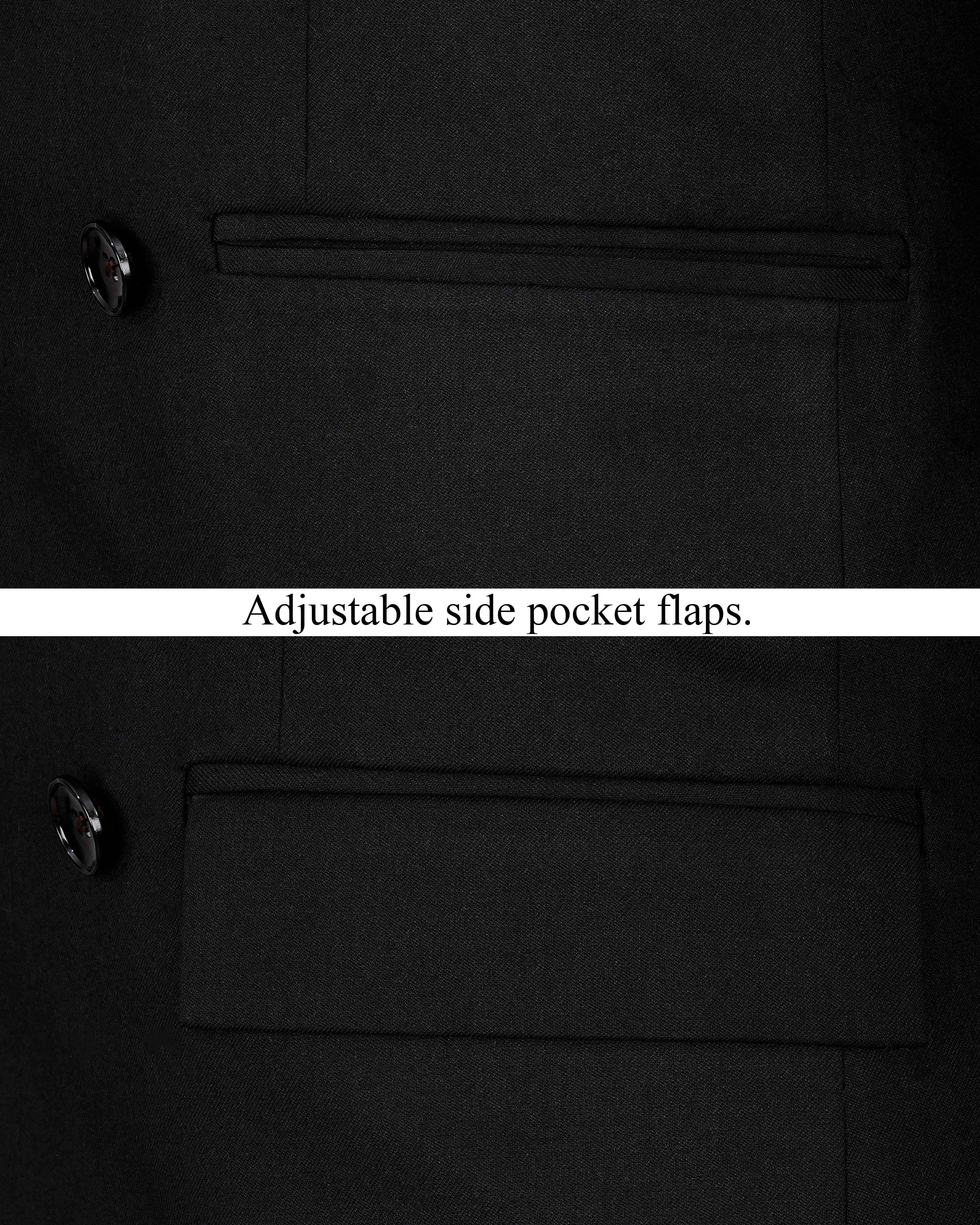 Jade Black Double Breasted Blazer BL2049-DB-36, BL2049-DB-38, BL2049-DB-40, BL2049-DB-42, BL2049-DB-44, BL2049-DB-46, BL2049-DB-48, BL2049-DB-50, BL2049-DB-52, BL2049-DB-54, BL2049-DB-56, BL2049-DB-58, BL2049-DB-60