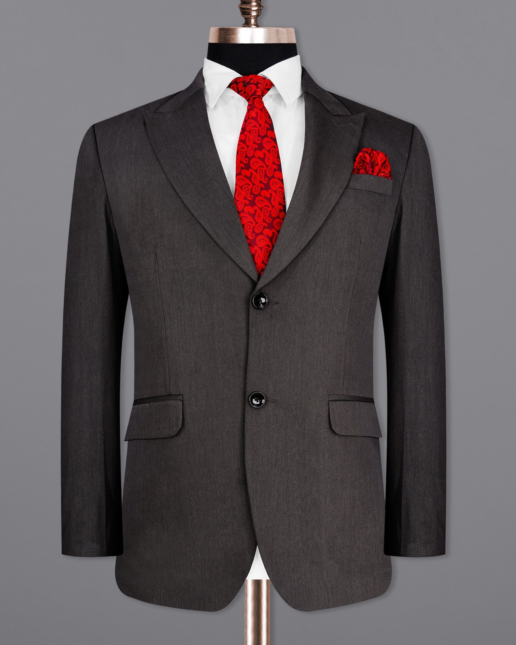 Thunder Steel Gray Single Breasted Blazer BL2087-SBP-36, BL2087-SBP-38, BL2087-SBP-40, BL2087-SBP-42, BL2087-SBP-44, BL2087-SBP-46, BL2087-SBP-48, BL2087-SBP-50, BL2087-SBP-52, BL2087-SBP-54, BL2087-SBP-56, BL2087-SBP-58, BL2087-SBP-60