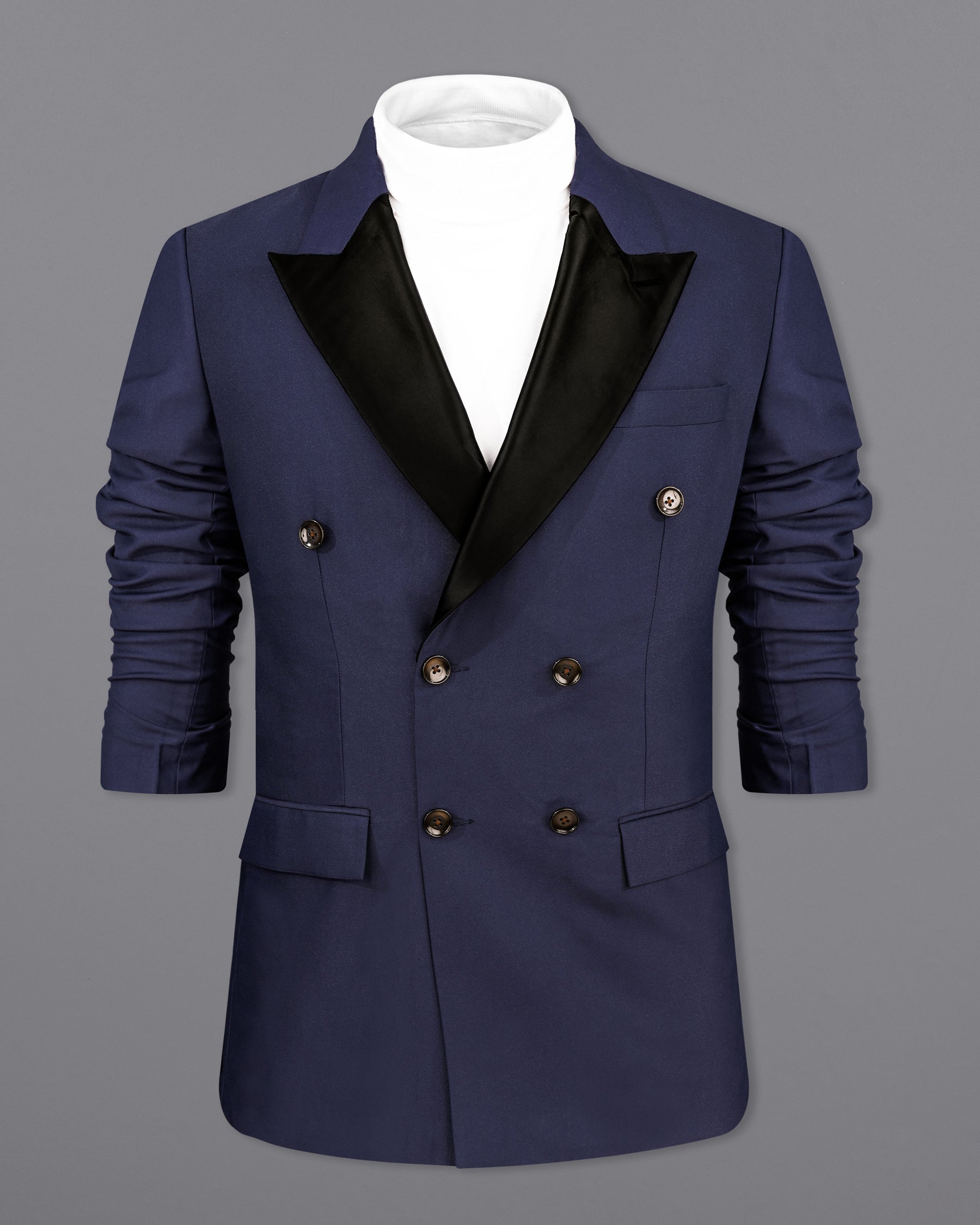 Bleached Cedar Blue Double Breasted Black Lapel Designer Blazer BL2142-DB-BKPL-36, BL2142-DB-BKPL-38, BL2142-DB-BKPL-40, BL2142-DB-BKPL-42, BL2142-DB-BKPL-44, BL2142-DB-BKPL-46, BL2142-DB-BKPL-48, BL2142-DB-BKPL-50, BL2142-DB-BKPL-52, BL2142-DB-BKPL-54, BL2142-DB-BKPL-56, BL2142-DB-BKPL-58, BL2142-DB-BKPL-60