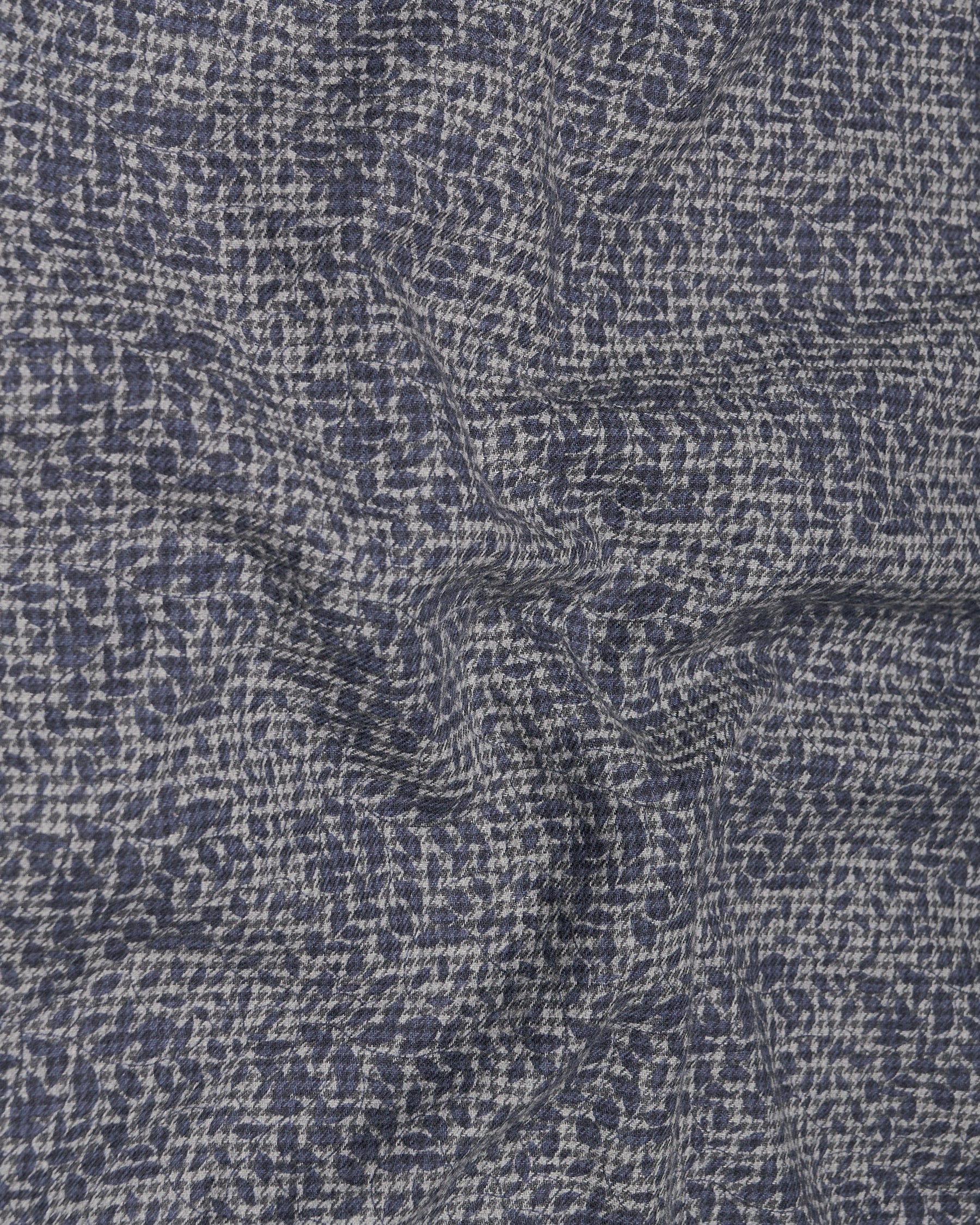 Dawn Gray and Gunmetal Blue Subtle Textured Premium Cotton Designer Blazer