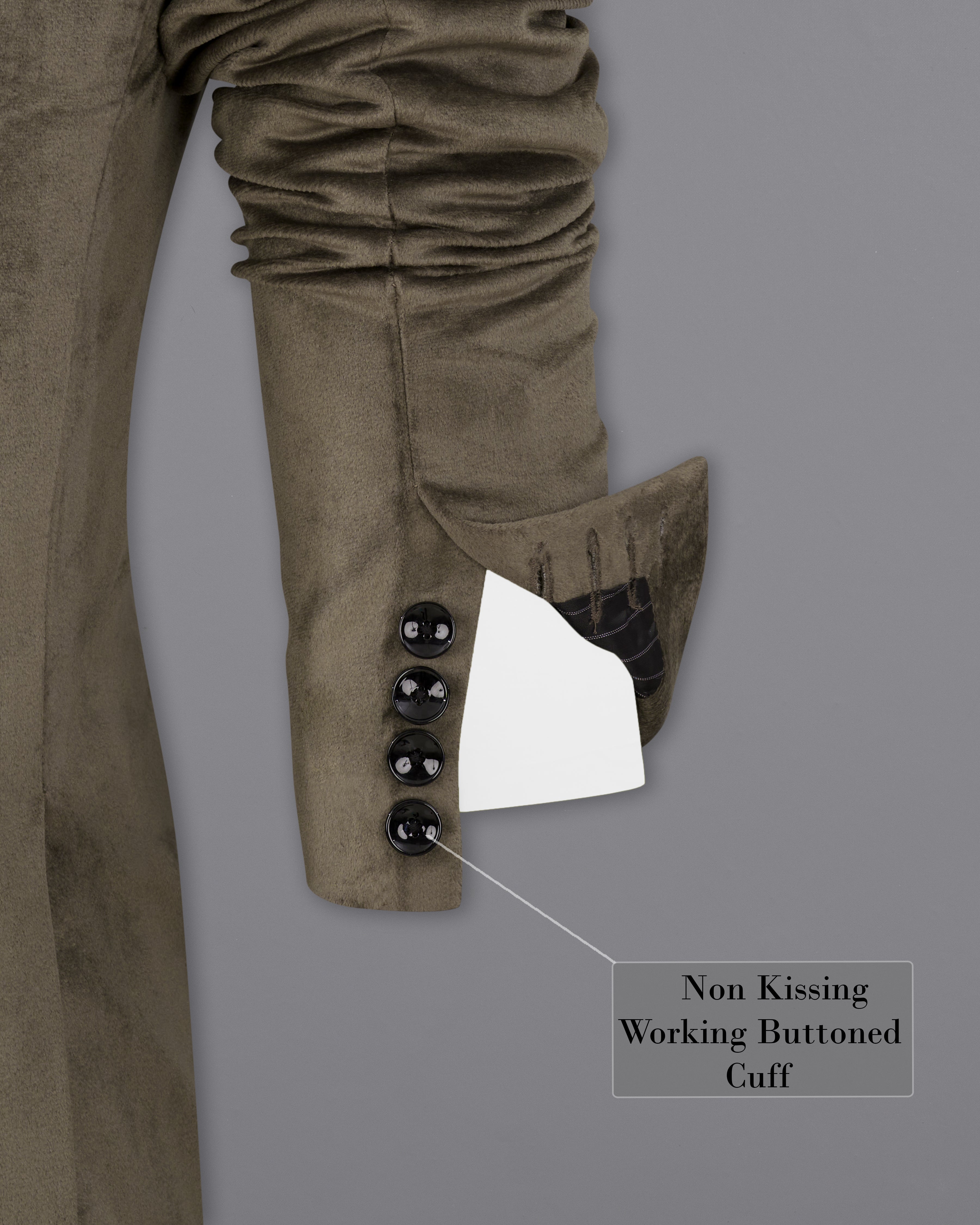 Wenge Brown Velvet Tuxedo Designer Blazer