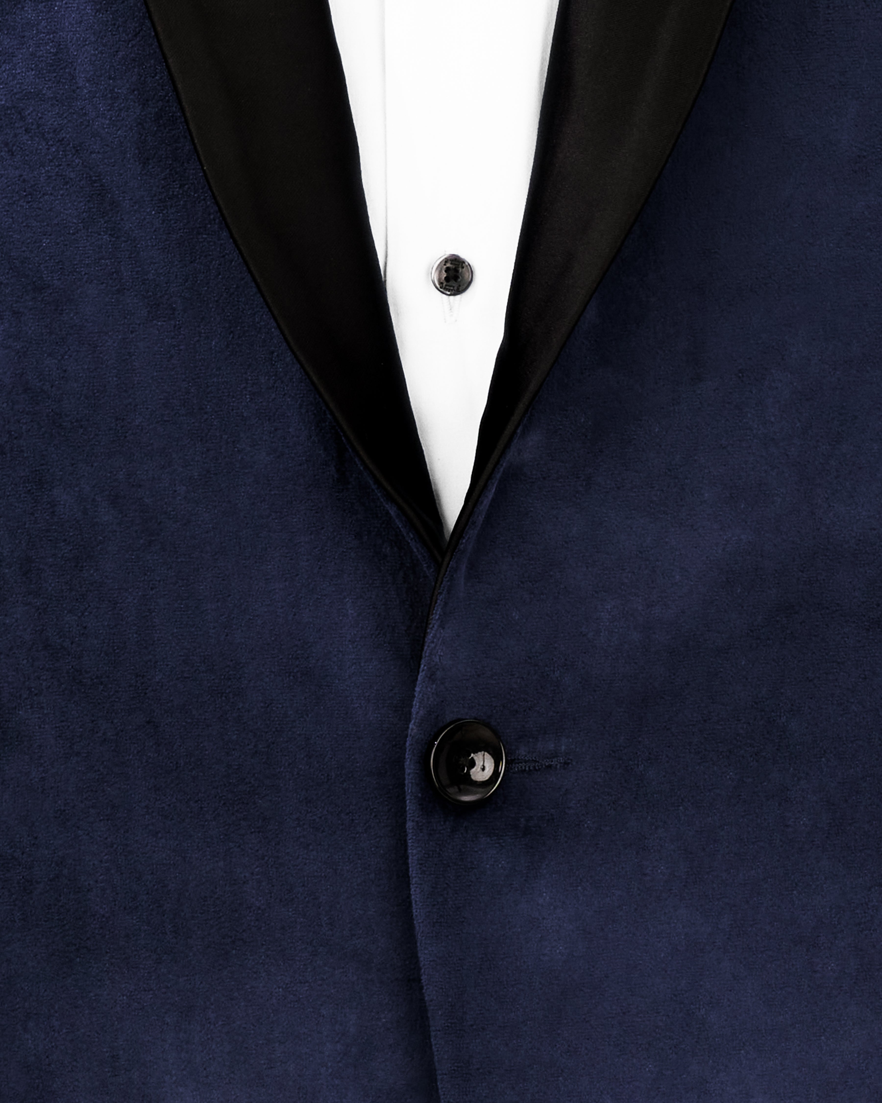 Thunder Blue Velvet Tuxedo Designer Blazer