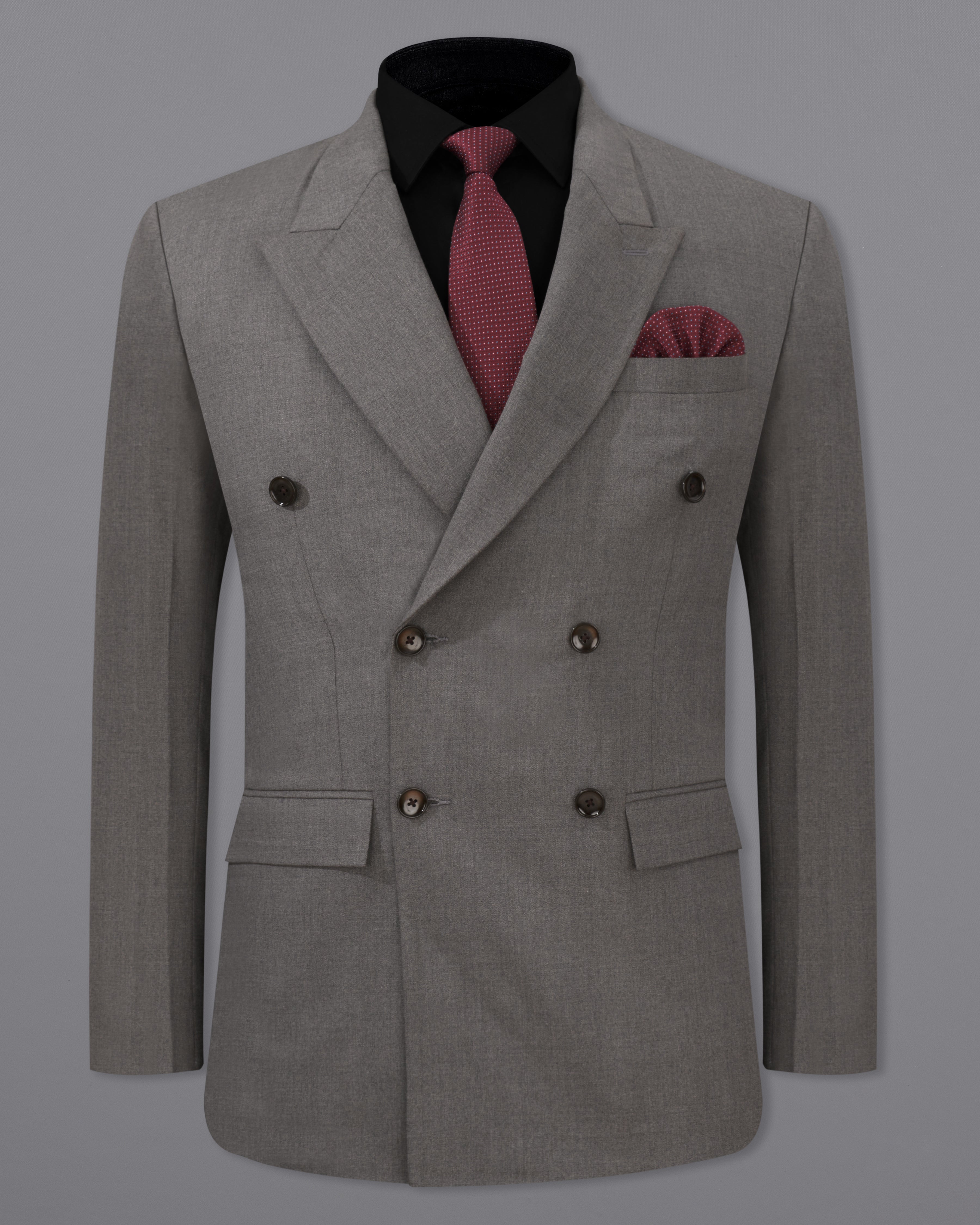 Tundora Grey Double Breasted Blazer  BL2276-DB-36, BL2276-DB-38, BL2276-DB-40, BL2276-DB-42, BL2276-DB-44, BL2276-DB-46, BL2276-DB-48, BL2276-DB-50, BL2276-DB-52, BL2276-DB-54, BL2276-DB-56, BL2276-DB-58, BL2276-DB-60