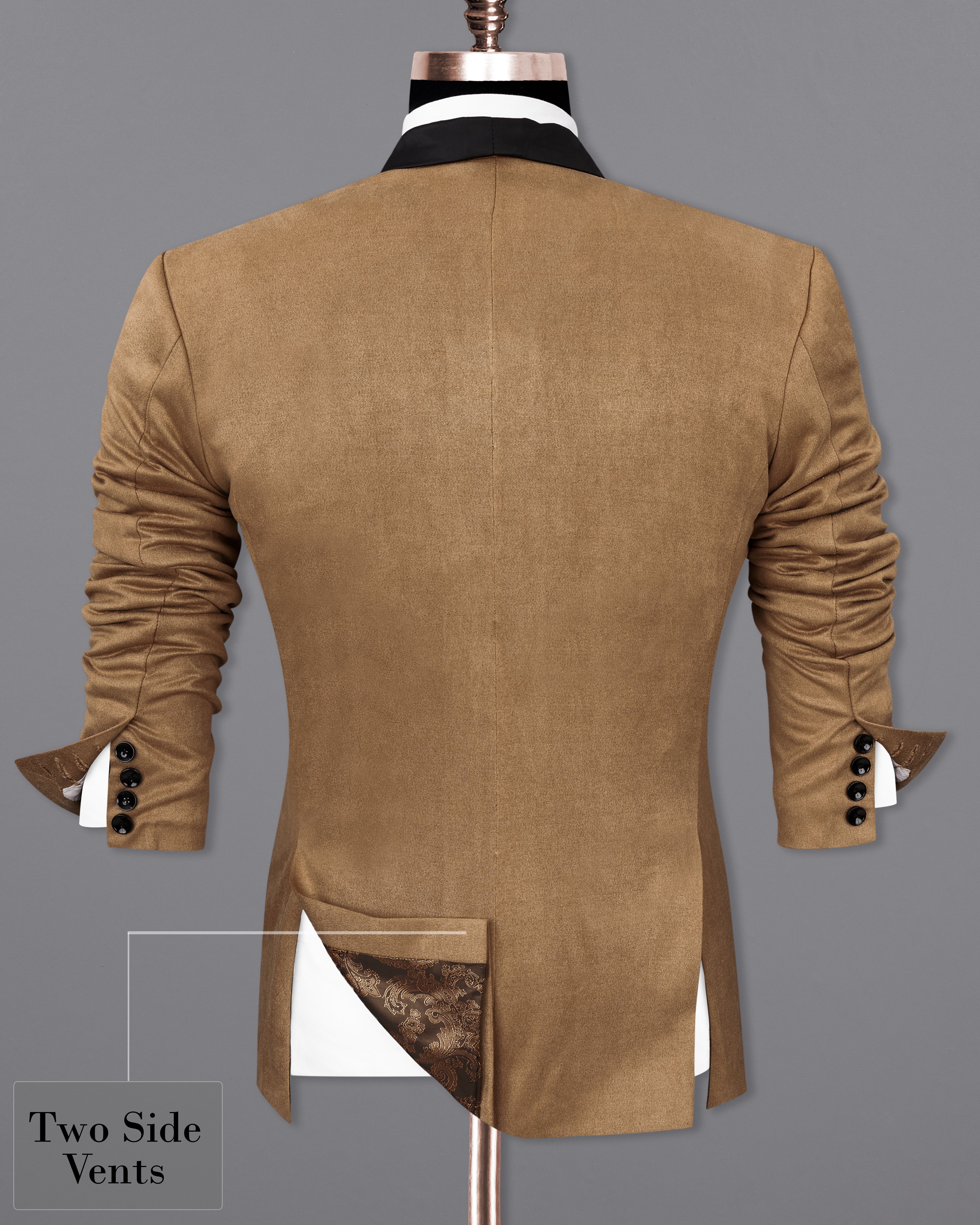 Dark Taupe Brown Velvet Designer Tuxedo Blazer BL2345-BKL-D209-36, BL2345-BKL-D209-38, BL2345-BKL-D209-40, BL2345-BKL-D209-42, BL2345-BKL-D209-44, BL2345-BKL-D209-46, BL2345-BKL-D209-48, BL2345-BKL-D209-50, BL2345-BKL-D209-52, BL2345-BKL-D209-54, BL2345-BKL-D209-56, BL2345-BKL-D209-58, BL2345-BKL-D209-60