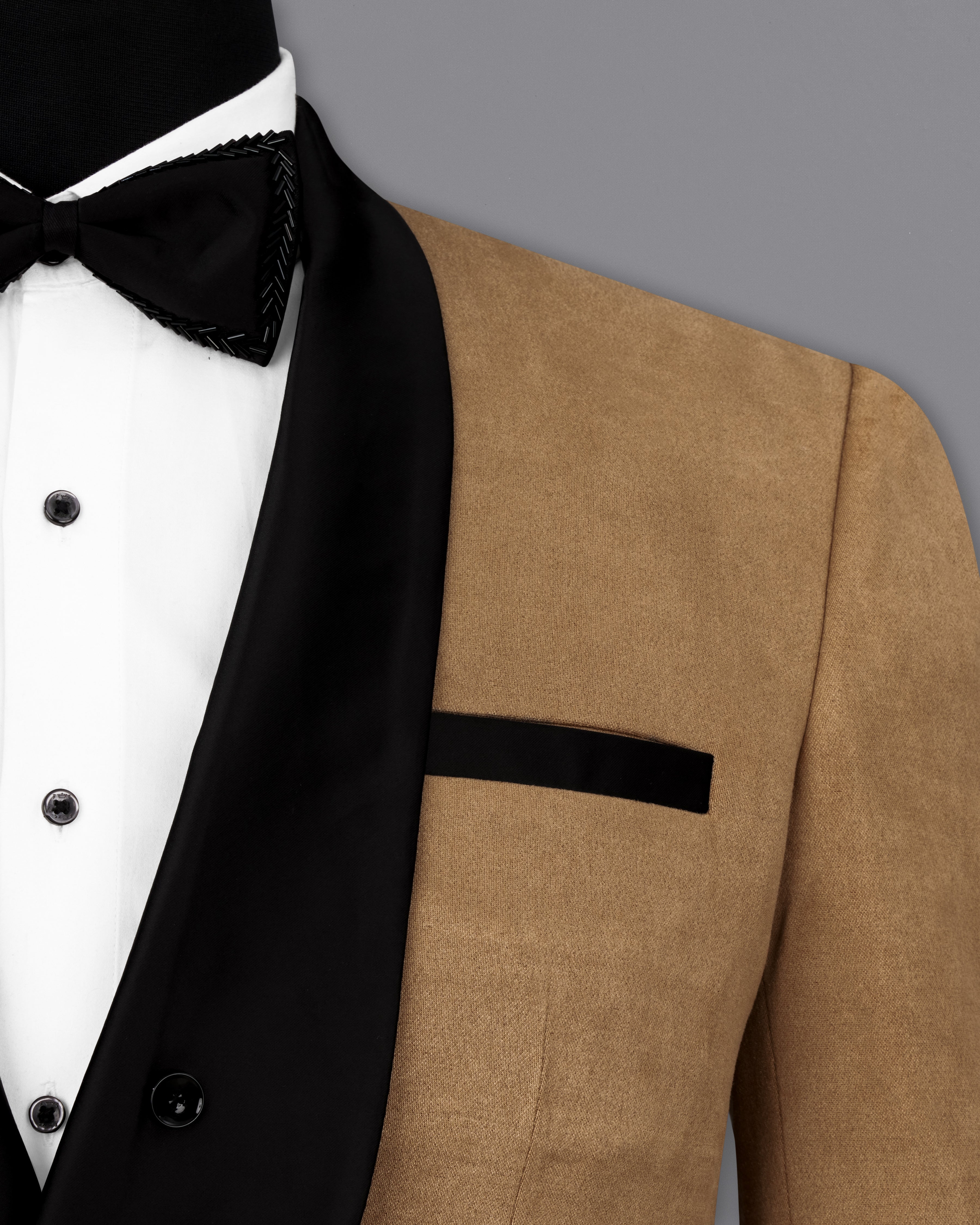 Dark Taupe Brown Velvet Designer Tuxedo Blazer BL2345-BKL-D209-36, BL2345-BKL-D209-38, BL2345-BKL-D209-40, BL2345-BKL-D209-42, BL2345-BKL-D209-44, BL2345-BKL-D209-46, BL2345-BKL-D209-48, BL2345-BKL-D209-50, BL2345-BKL-D209-52, BL2345-BKL-D209-54, BL2345-BKL-D209-56, BL2345-BKL-D209-58, BL2345-BKL-D209-60