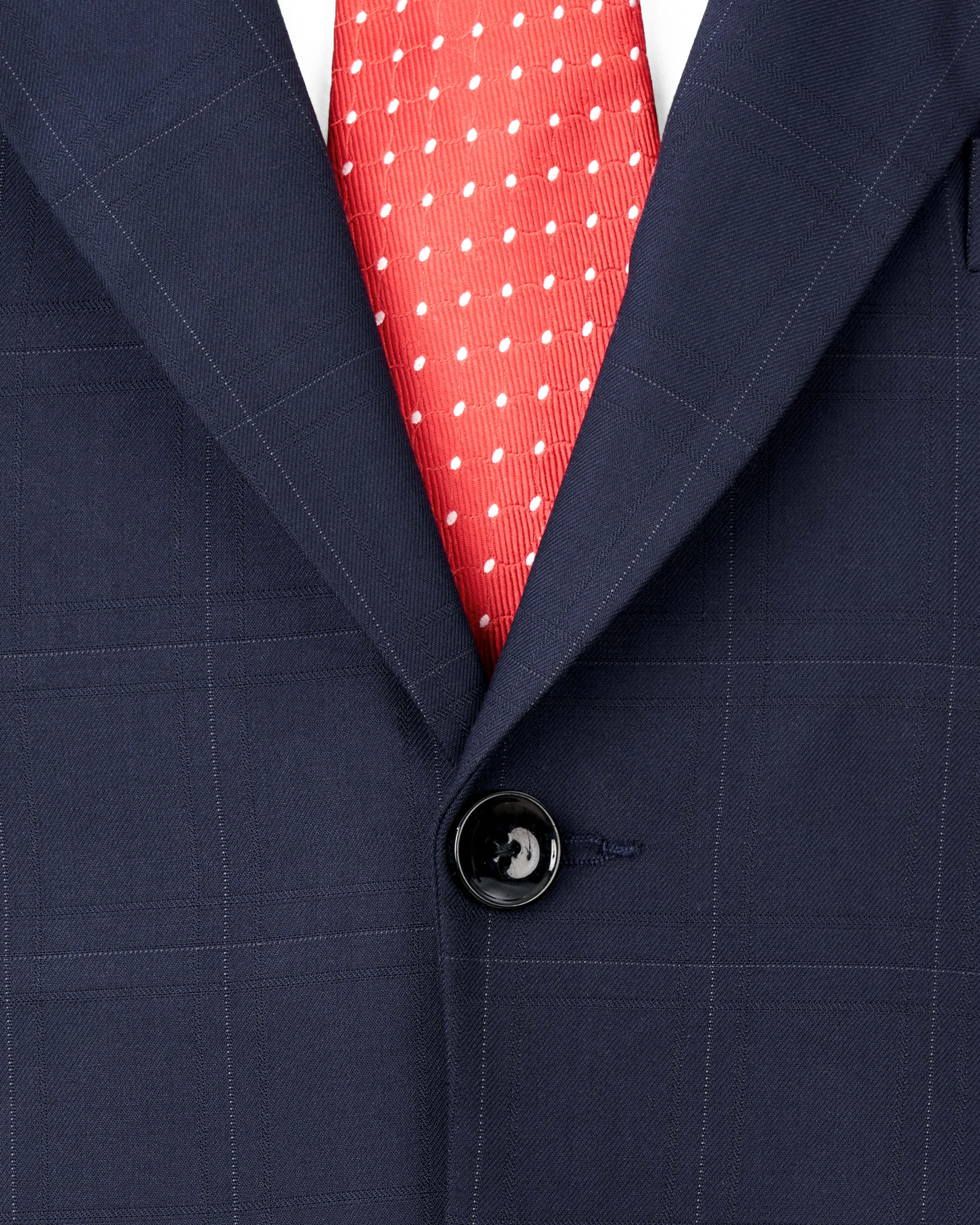 Ebony Clay Navy Blue Subtle Windowpane Single Breasted Blazer BL2346-SB-36, BL2346-SB-38, BL2346-SB-40, BL2346-SB-42, BL2346-SB-44, BL2346-SB-46, BL2346-SB-48, BL2346-SB-50, BL2346-SB-52, BL2346-SB-54, BL2346-SB-56, BL2346-SB-58, BL2346-SB-60