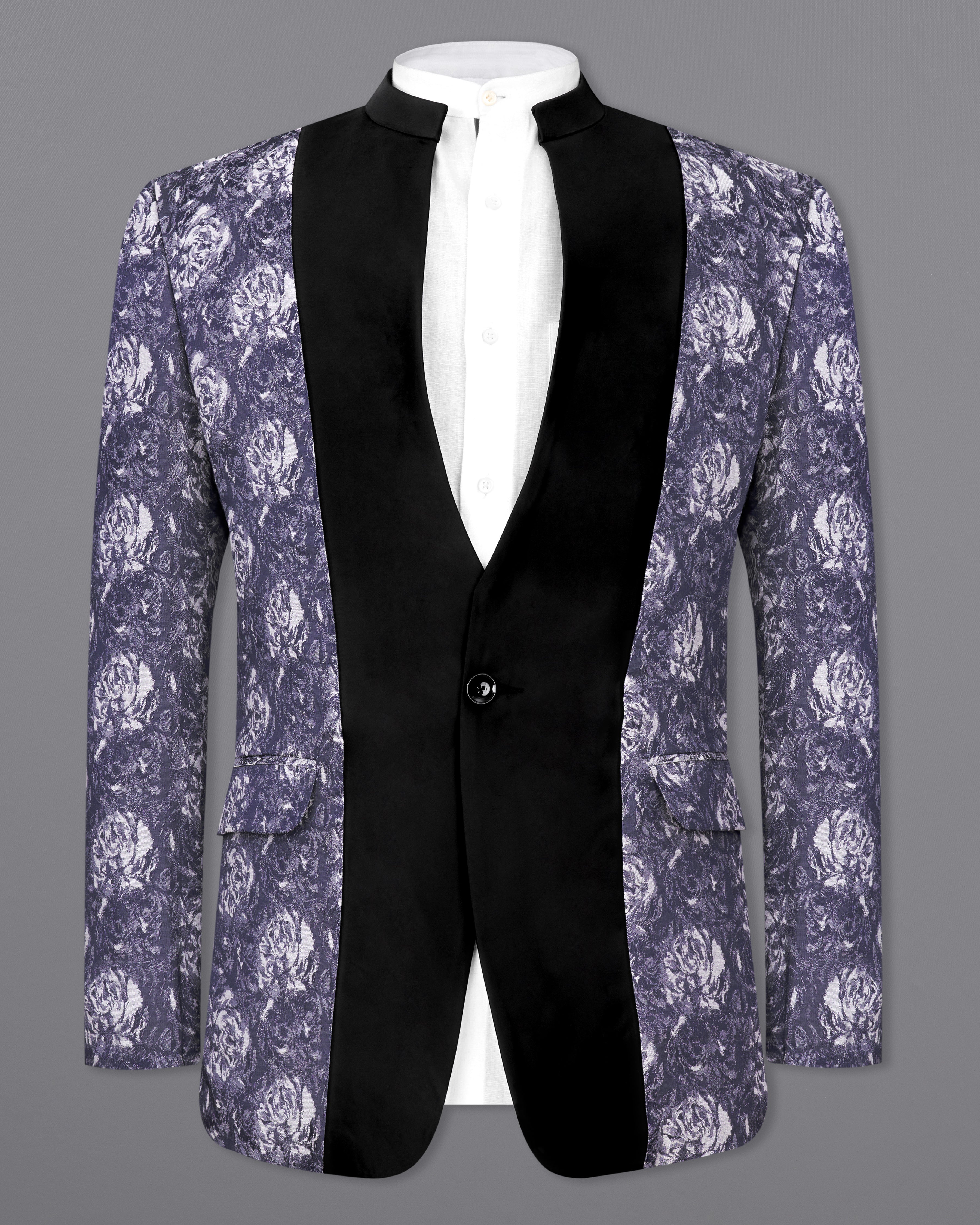 Jade Black with Gun Powder Blue Jacquard Textured Designer Blazer BL2358-SB-D214-36, BL2358-SB-D214-38, BL2358-SB-D214-40, BL2358-SB-D214-42, BL2358-SB-D214-44, BL2358-SB-D214-46, BL2358-SB-D214-48, BL2358-SB-D214-50, BL2358-SB-D214-52, BL2358-SB-D214-54, BL2358-SB-D214-56, BL2358-SB-D214-58, BL2358-SB-D214-60		