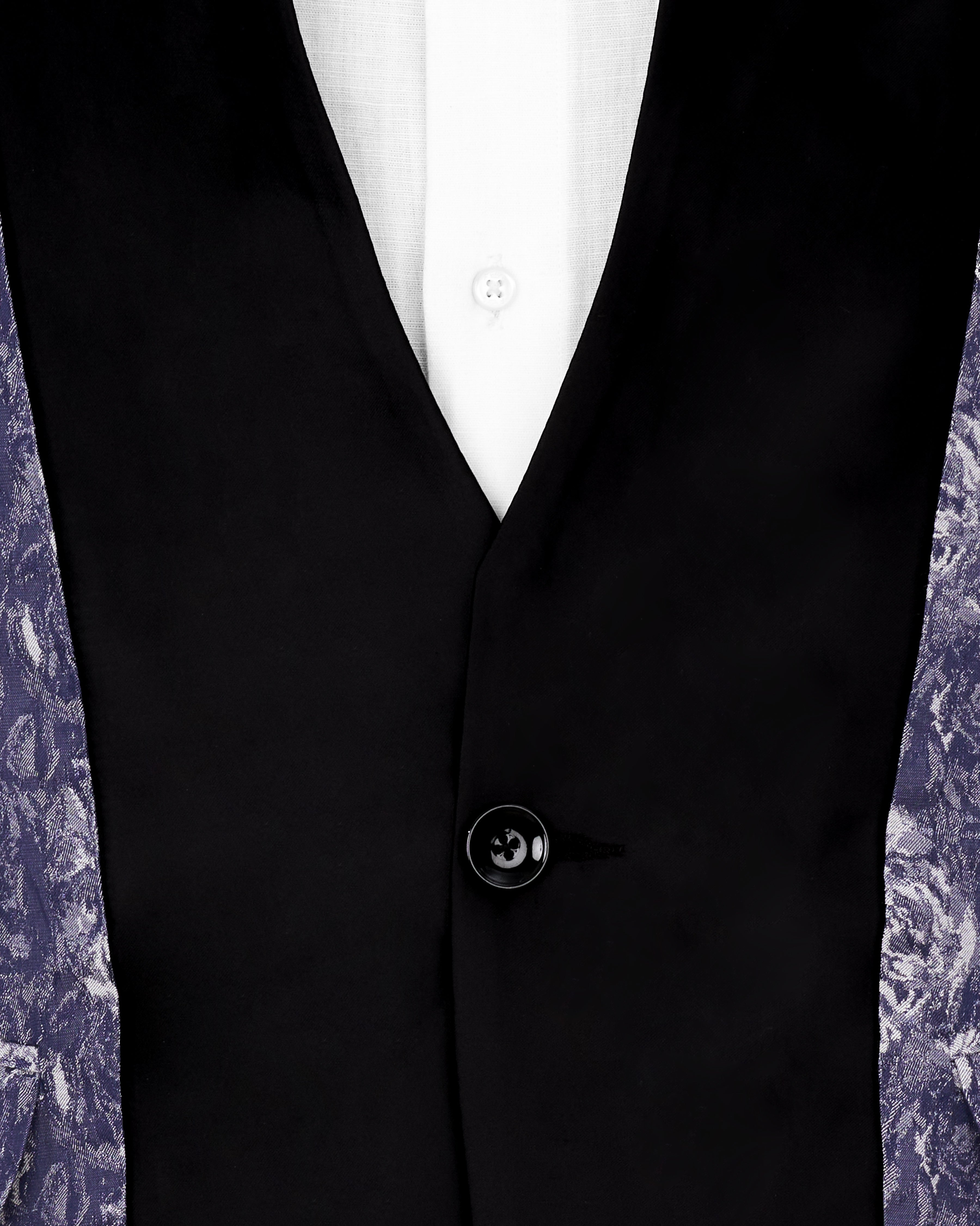 Jade Black with Gun Powder Blue Jacquard Textured Designer Blazer BL2358-SB-D214-36, BL2358-SB-D214-38, BL2358-SB-D214-40, BL2358-SB-D214-42, BL2358-SB-D214-44, BL2358-SB-D214-46, BL2358-SB-D214-48, BL2358-SB-D214-50, BL2358-SB-D214-52, BL2358-SB-D214-54, BL2358-SB-D214-56, BL2358-SB-D214-58, BL2358-SB-D214-60