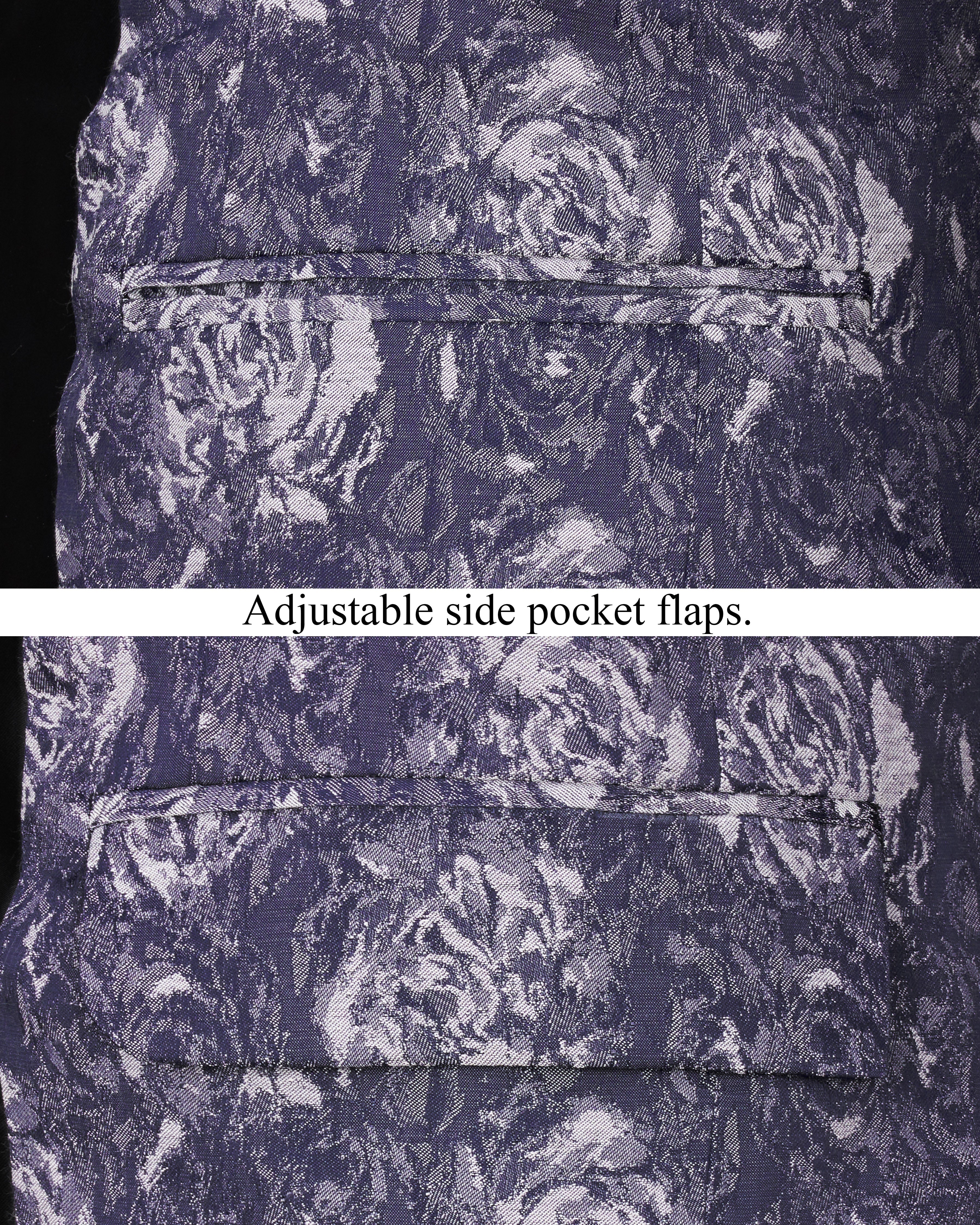 Jade Black with Gun Powder Blue Jacquard Textured Designer Blazer BL2358-SB-D214-36, BL2358-SB-D214-38, BL2358-SB-D214-40, BL2358-SB-D214-42, BL2358-SB-D214-44, BL2358-SB-D214-46, BL2358-SB-D214-48, BL2358-SB-D214-50, BL2358-SB-D214-52, BL2358-SB-D214-54, BL2358-SB-D214-56, BL2358-SB-D214-58, BL2358-SB-D214-60