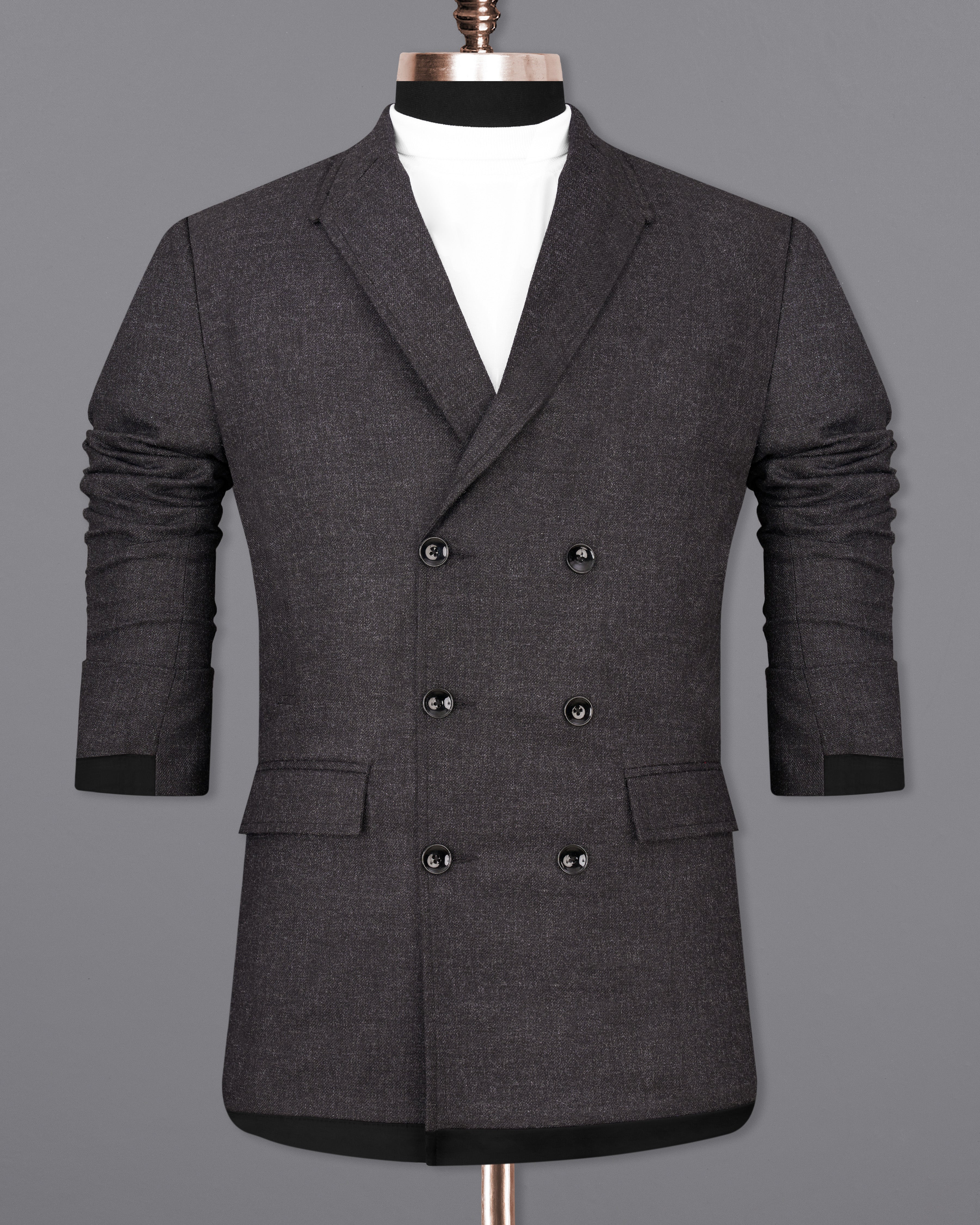 Bleached Gray Wool Rich Double Breasted Blazer BL2441-DB-D240-36,BL2441-DB-D240-38,BL2441-DB-D240-40,BL2441-DB-D240-42,BL2441-DB-D240-44,BL2441-DB-D240-46,BL2441-DB-D240-48,BL2441-DB-D240-50,BL2441-DB-D240-52,BL2441-DB-D240-54,BL2441-DB-D240-56,BL2441-DB-D240-58,BL2441-DB-D240-60
