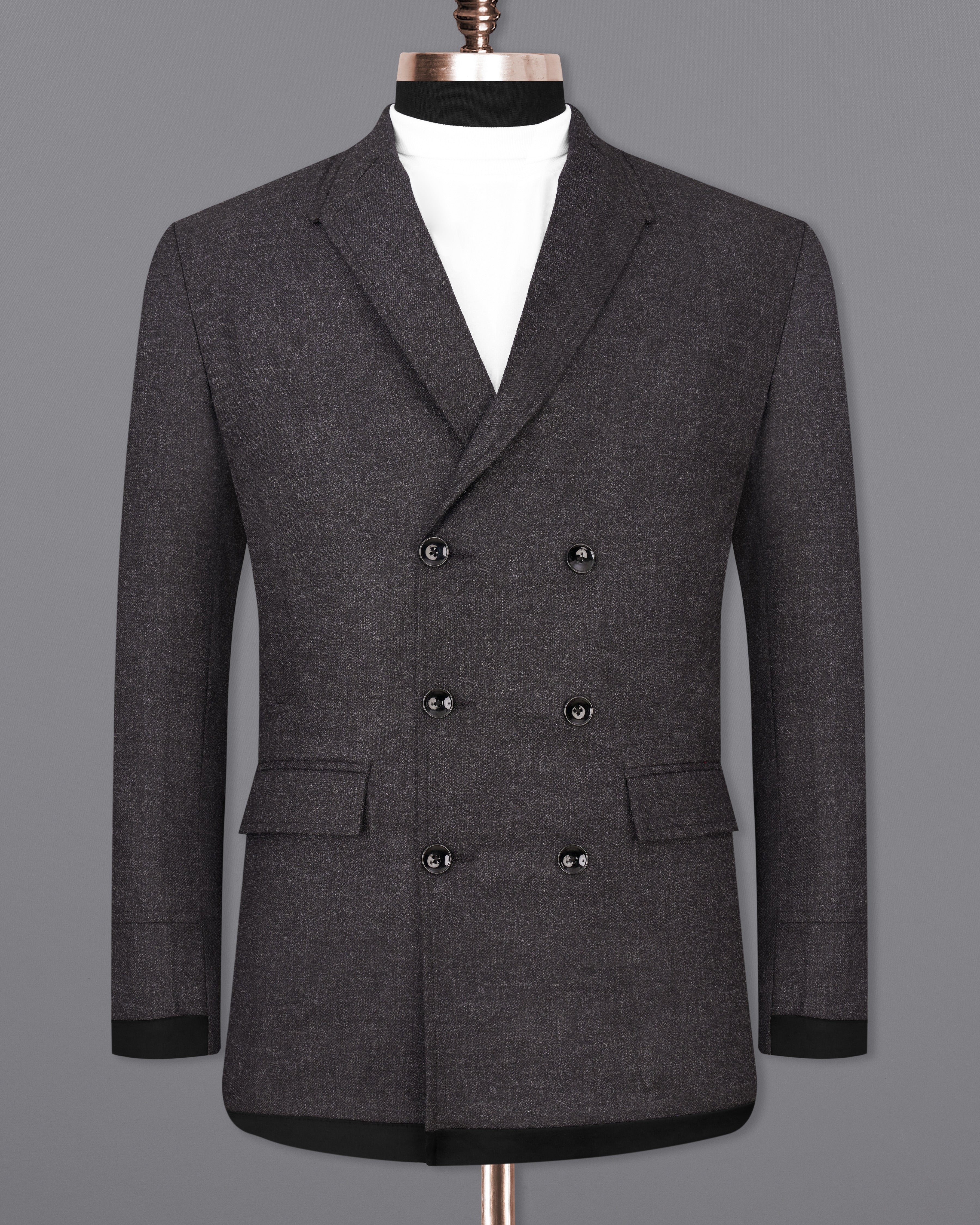 Bleached Gray Wool Rich Double Breasted Blazer BL2441-DB-D240-36,BL2441-DB-D240-38,BL2441-DB-D240-40,BL2441-DB-D240-42,BL2441-DB-D240-44,BL2441-DB-D240-46,BL2441-DB-D240-48,BL2441-DB-D240-50,BL2441-DB-D240-52,BL2441-DB-D240-54,BL2441-DB-D240-56,BL2441-DB-D240-58,BL2441-DB-D240-60