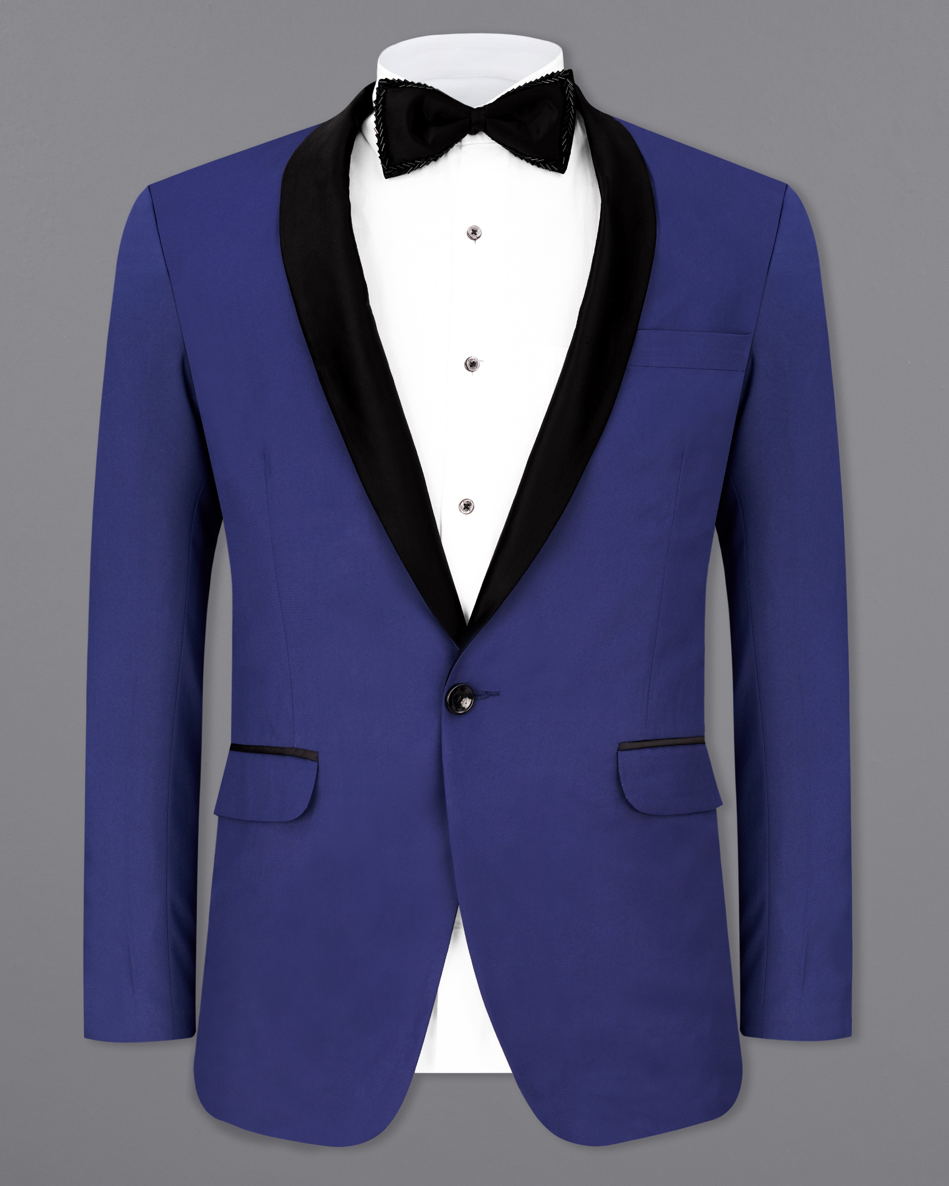 Royal Blue Tuxedo Blazer BL2455-BKL-36, BL2455-BKL-38, BL2455-BKL-40, BL2455-BKL-42, BL2455-BKL-44, BL2455-BKL-46, BL2455-BKL-48, BL2455-BKL-50, BL2455-BKL-52, BL2455-BKL-54, BL2455-BKL-56, BL2455-BKL-58, BL2455-BKL-60