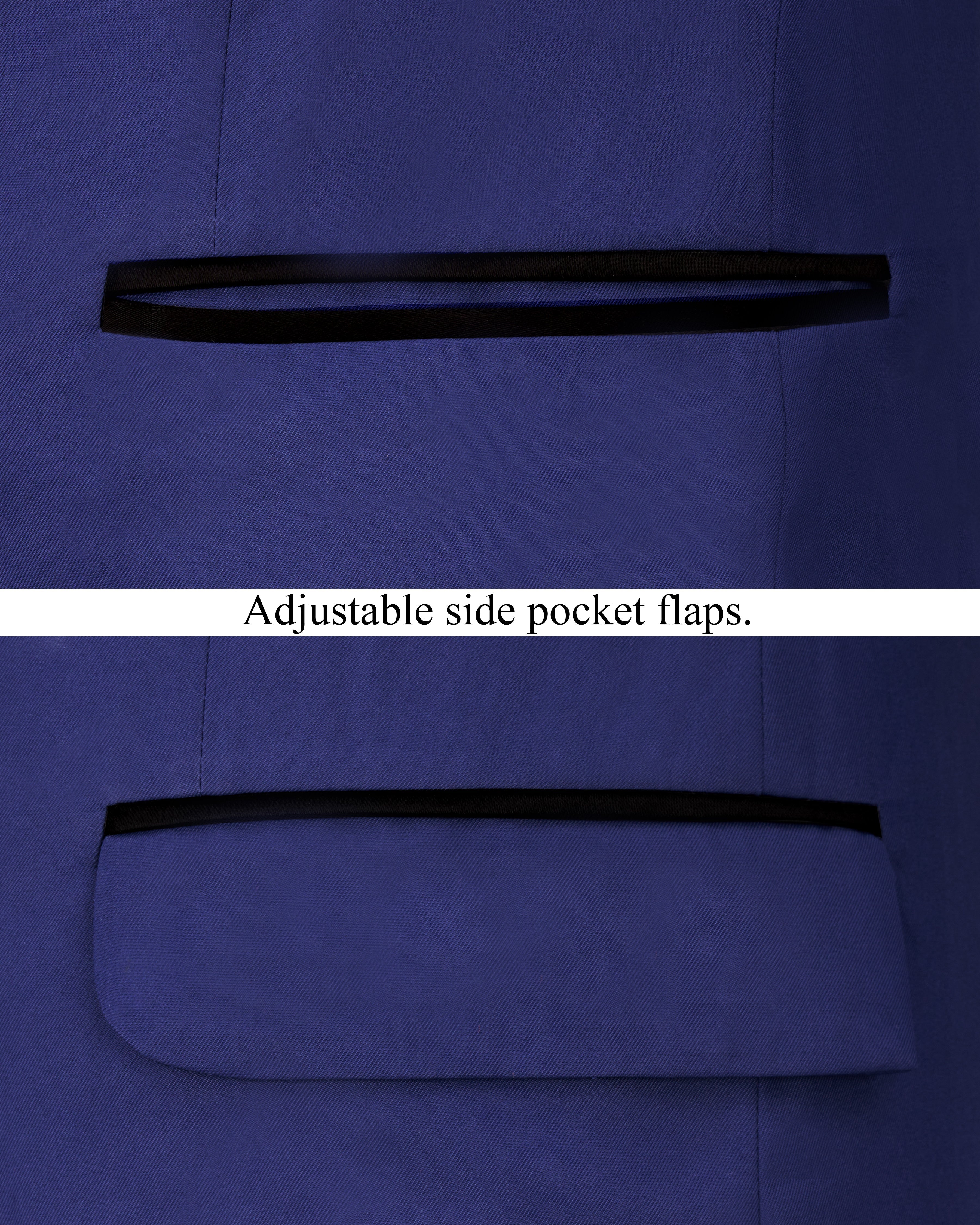 Royal Blue Tuxedo Blazer BL2455-BKL-36, BL2455-BKL-38, BL2455-BKL-40, BL2455-BKL-42, BL2455-BKL-44, BL2455-BKL-46, BL2455-BKL-48, BL2455-BKL-50, BL2455-BKL-52, BL2455-BKL-54, BL2455-BKL-56, BL2455-BKL-58, BL2455-BKL-60