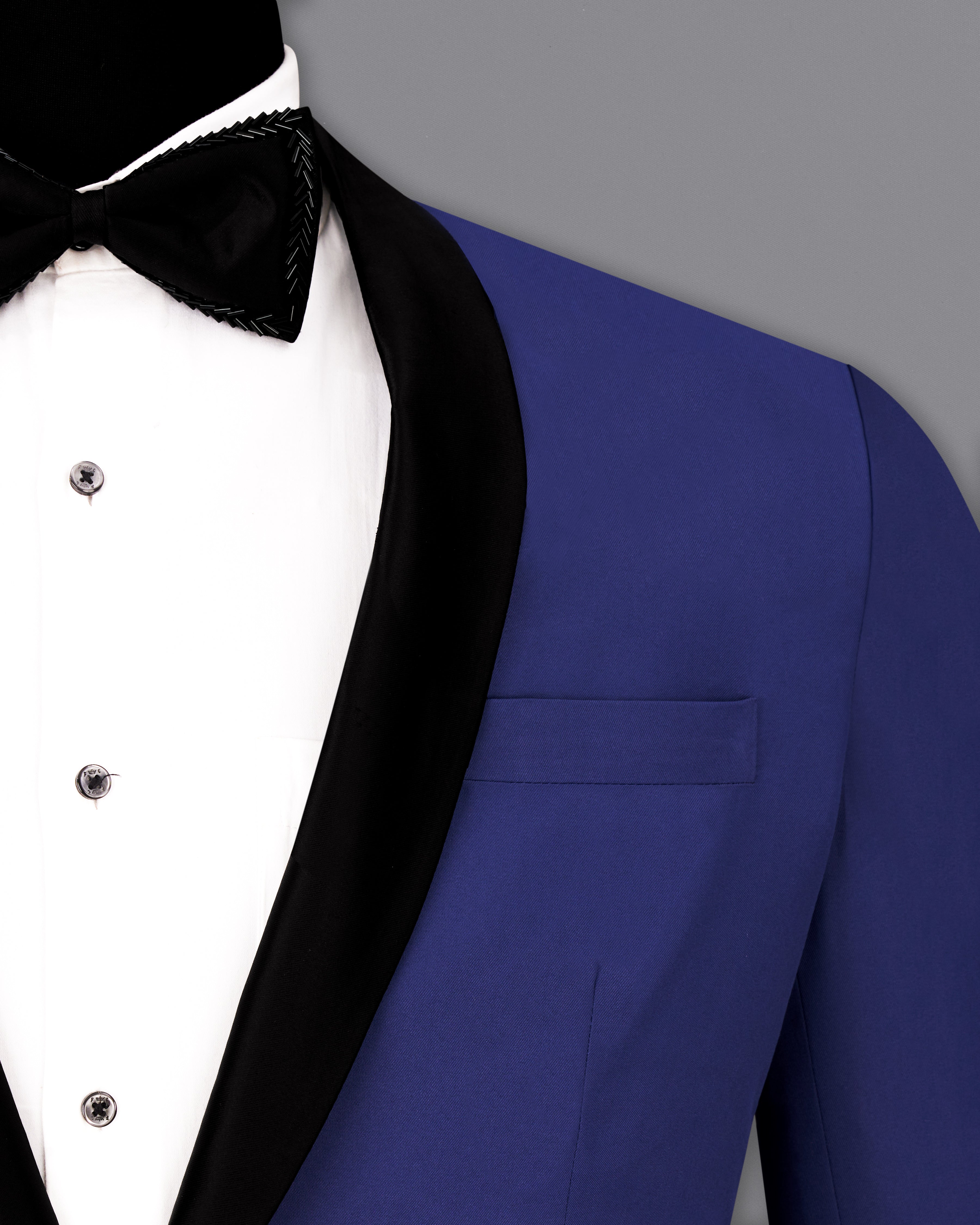 Royal Blue Tuxedo Blazer BL2455-BKL-36, BL2455-BKL-38, BL2455-BKL-40, BL2455-BKL-42, BL2455-BKL-44, BL2455-BKL-46, BL2455-BKL-48, BL2455-BKL-50, BL2455-BKL-52, BL2455-BKL-54, BL2455-BKL-56, BL2455-BKL-58, BL2455-BKL-60