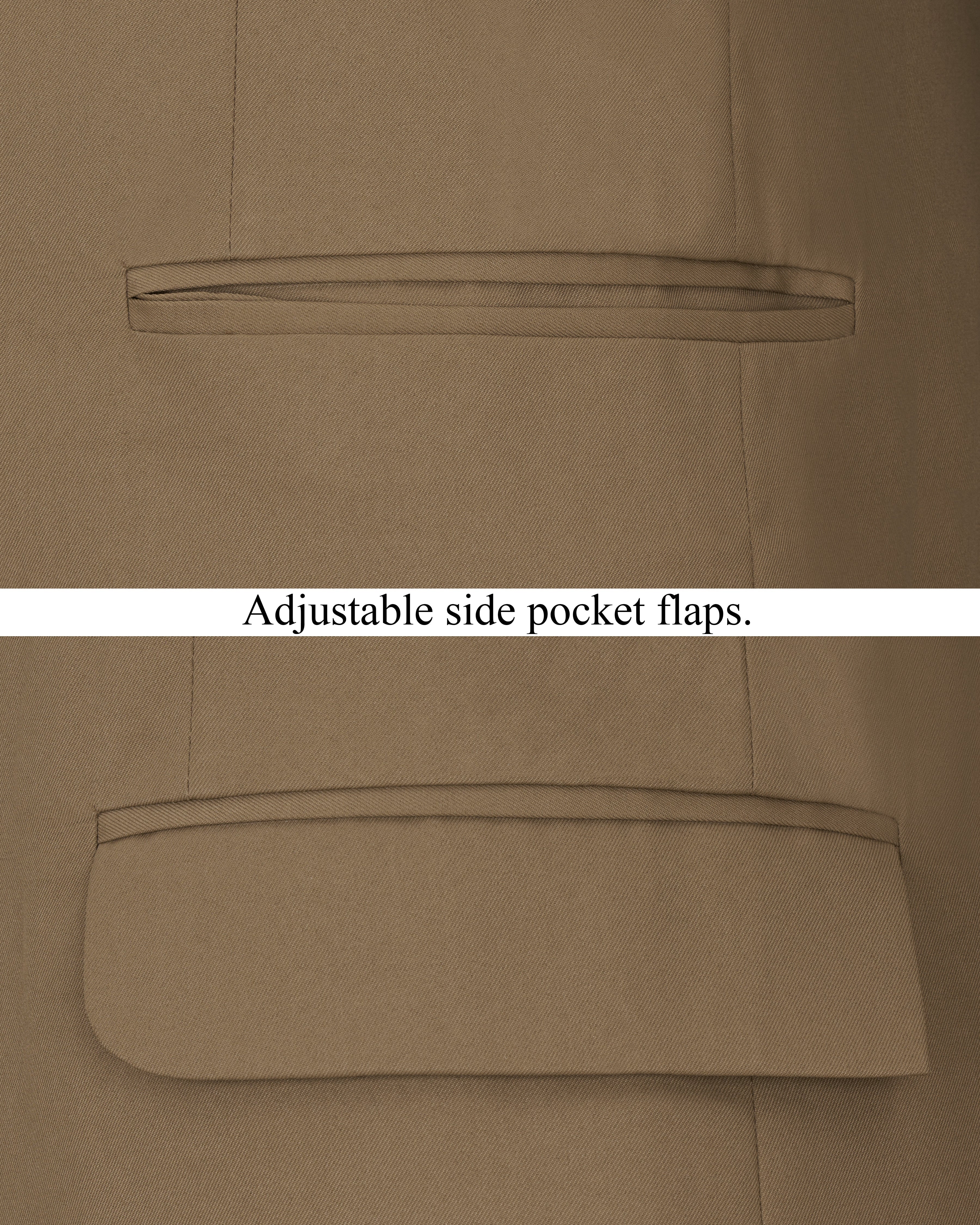 Khaki Brown Bandhgala Blazer BL2463-BG-36, BL2463-BG-38, BL2463-BG-40, BL2463-BG-42, BL2463-BG-44, BL2463-BG-46, BL2463-BG-48, BL2463-BG-50, BL2463-BG-52, BL2463-BG-54, BL2463-BG-56, BL2463-BG-58, BL2463-BG-60